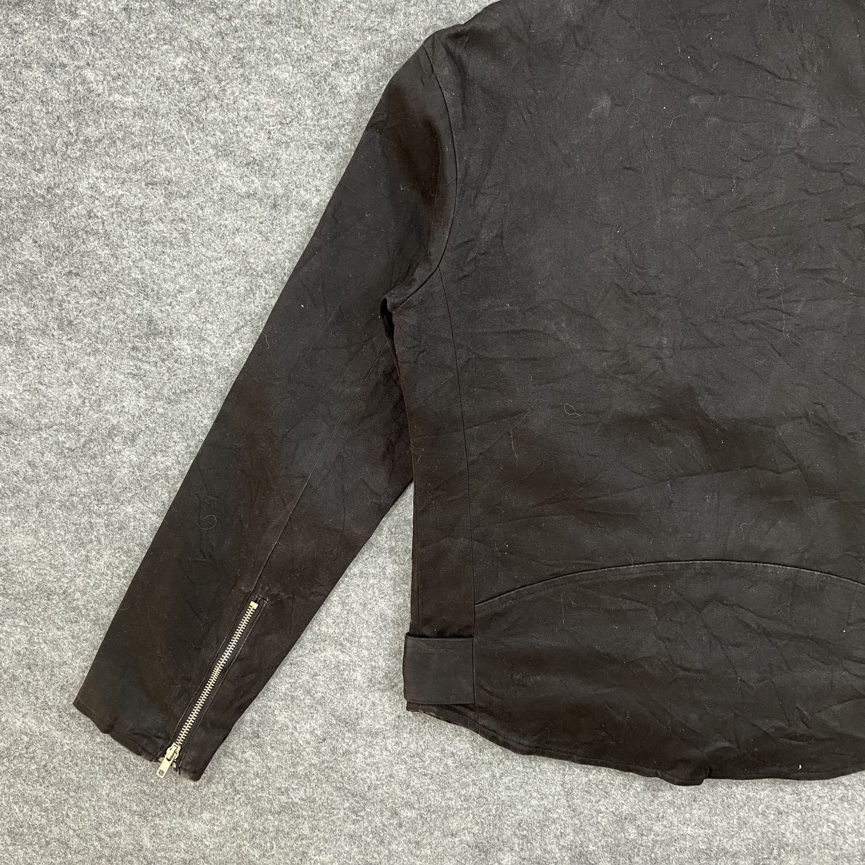 If Six Was Nine VTG 90s Body Wave Japan Double Rider Canvas Biker Jacket Size US L / EU 52-54 / 3 - 8 Thumbnail