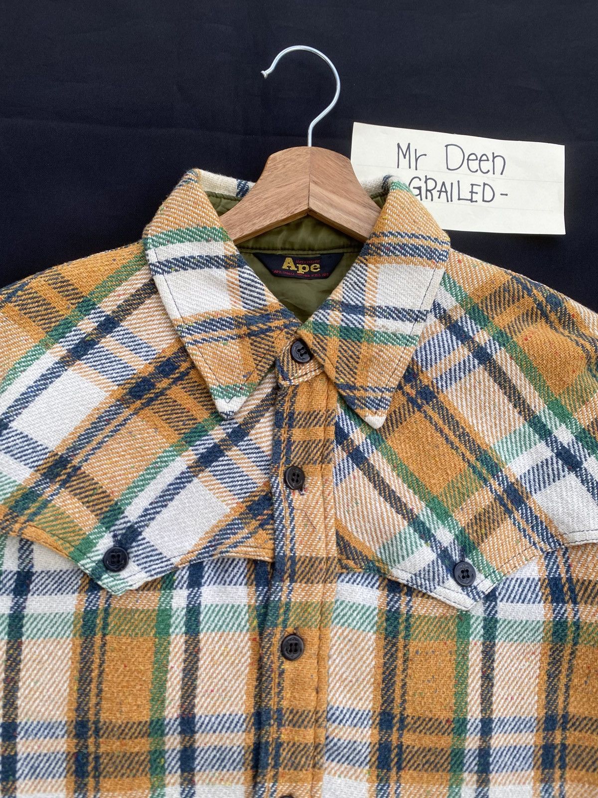 Bape × Vintage Rare Vintage BAPE Checkered Flannel Buttons Shirt Size US M / EU 48-50 / 2 - 7 Thumbnail