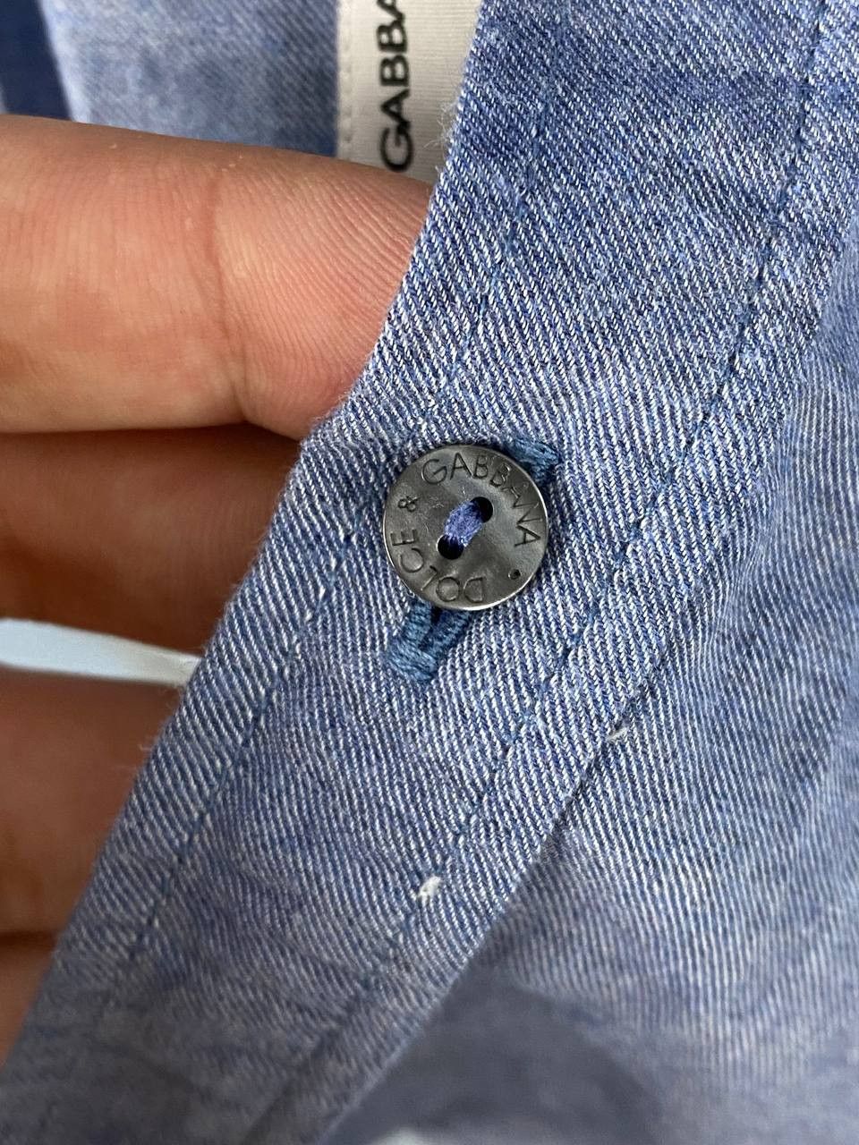 Designer × Dolce & Gabbana Dolce&Gabbana Luxury Jeans Pocket Blue Shirt Size US M / EU 48-50 / 2 - 6 Thumbnail