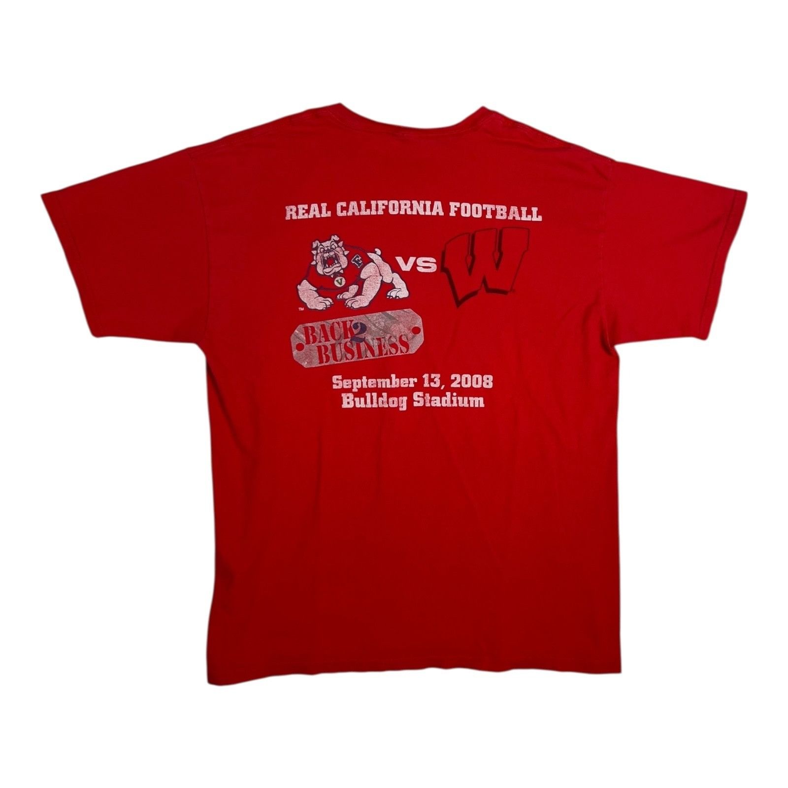 Gildan Vintage Fresno State Bulldogs T-Shirt Size L Double Sided Y Size US L / EU 52-54 / 3 - 3 Thumbnail