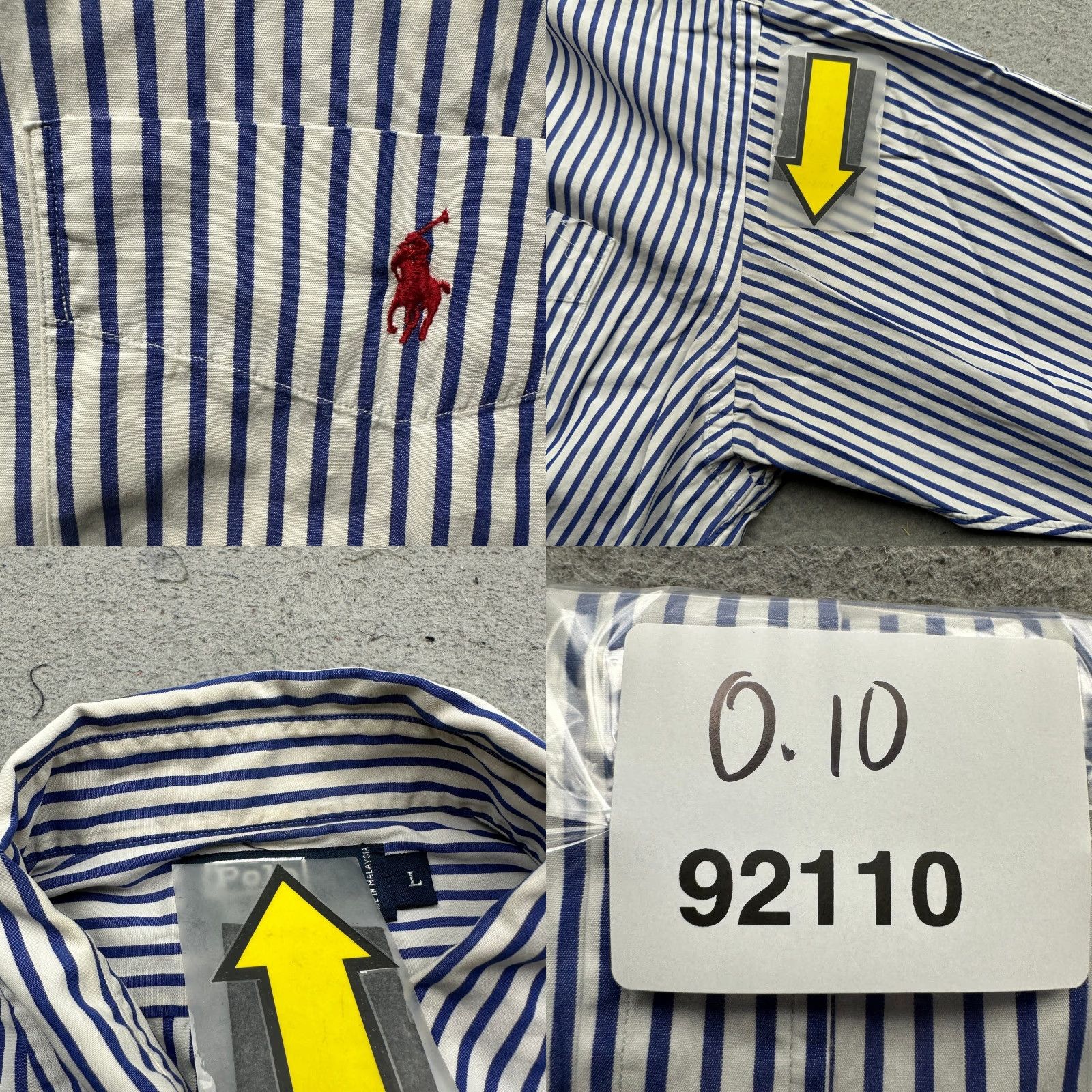 Polo Ralph Lauren VINTAGE Polo Ralph Lauren Lowell Sport Blue Striped Long Sleeve Button Shirt Men Large Size US L / EU 52-54 / 3 - 8 Thumbnail