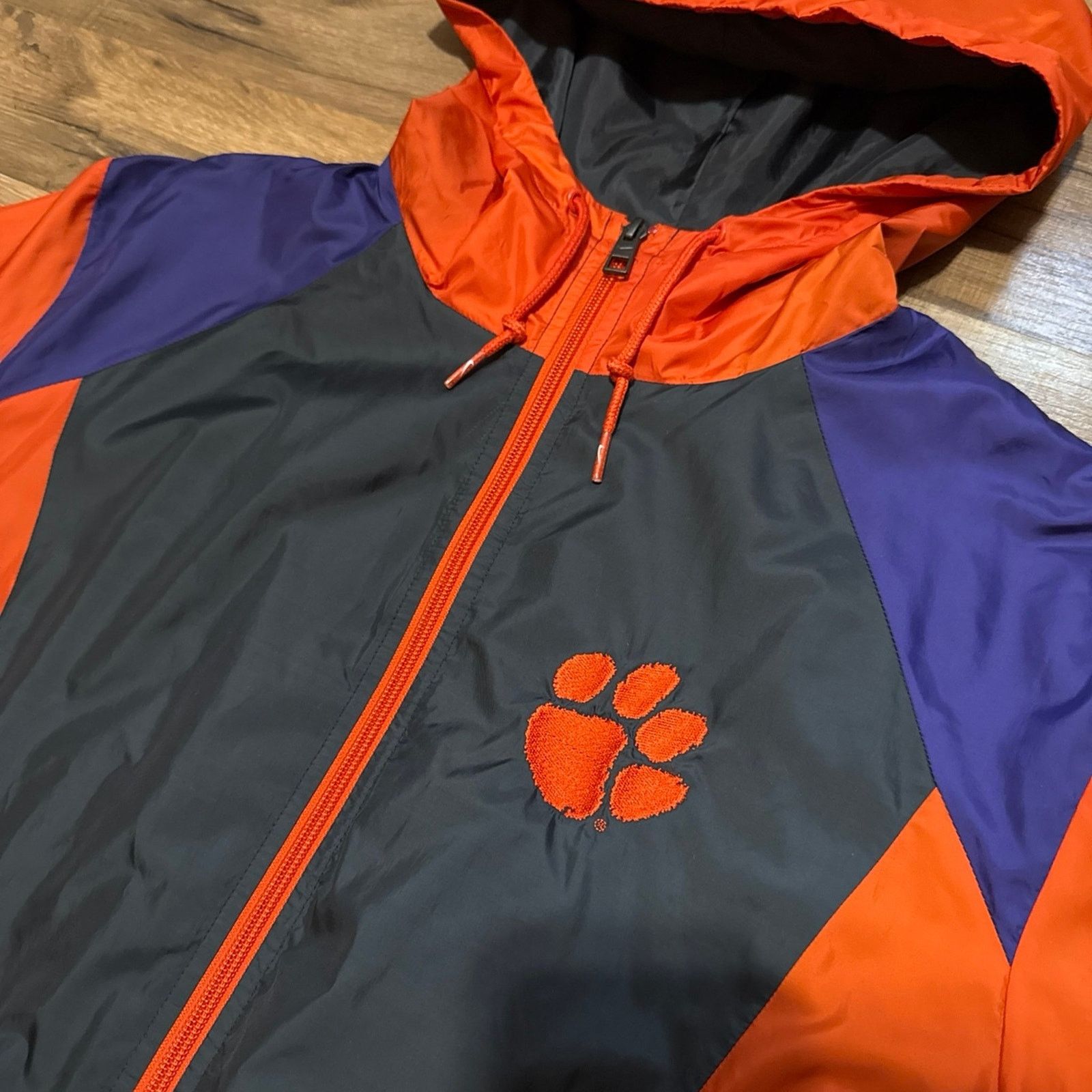 Nike Y2K Nike Team Clemson Tigers Zip Up Hoodie Windbreaker Size US L / EU 52-54 / 3 - 4 Thumbnail