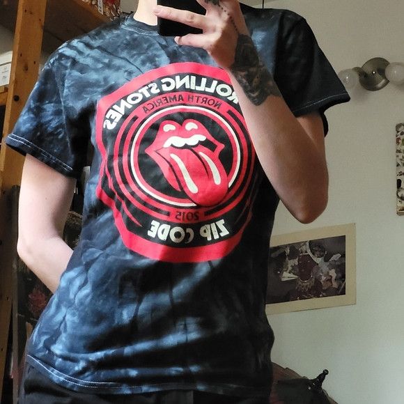 The Rolling Stones Rolling Stones 2015 Zip Code Tour Black Gray Tie Dye - S Size US S / EU 44-46 / 1 - 5 Thumbnail