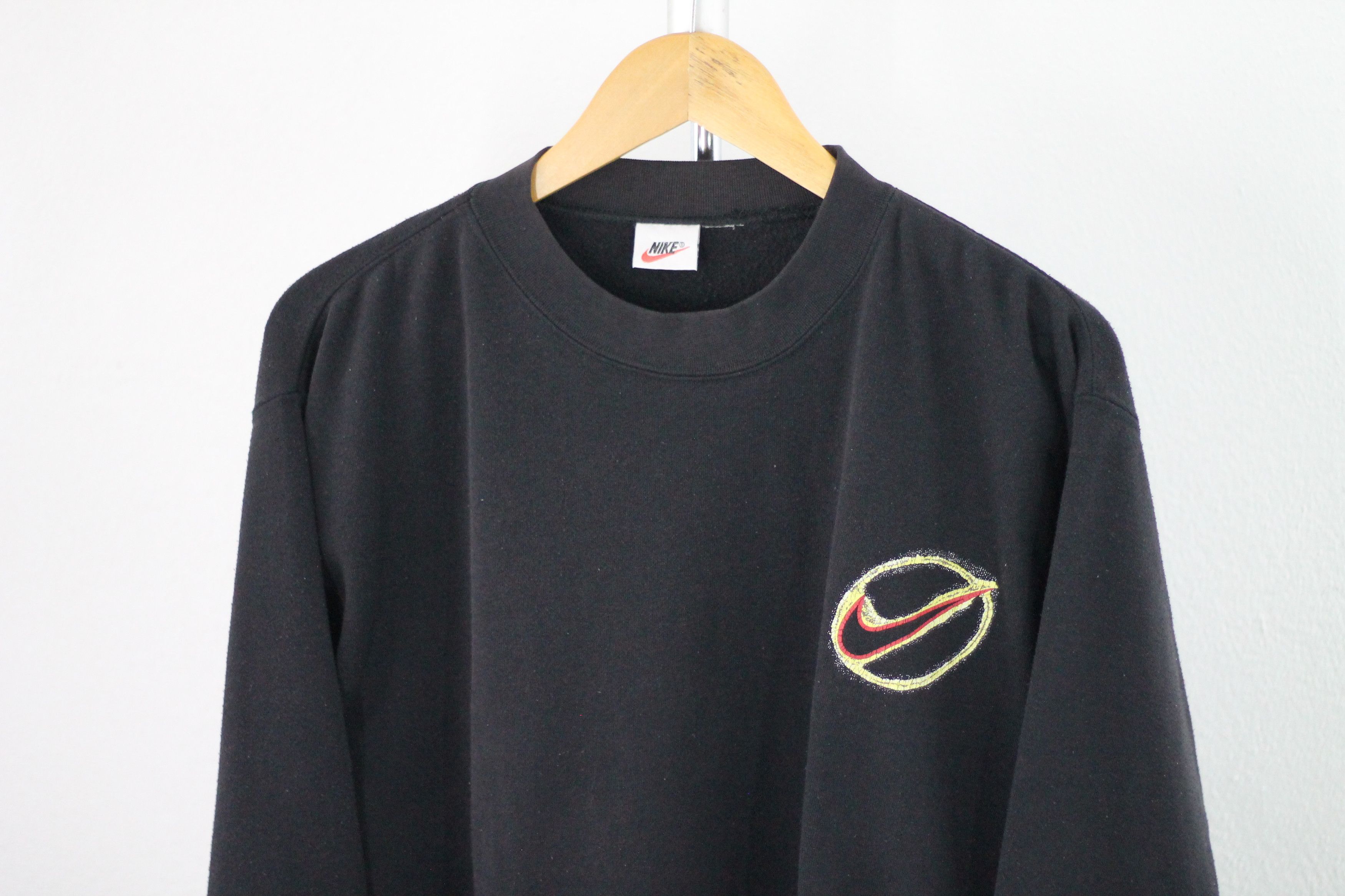 Nike × Vintage RARE! Vintage NIKE Oval Big Swoosh Sweatshirt. Size US L / EU 52-54 / 3 - 3 Thumbnail