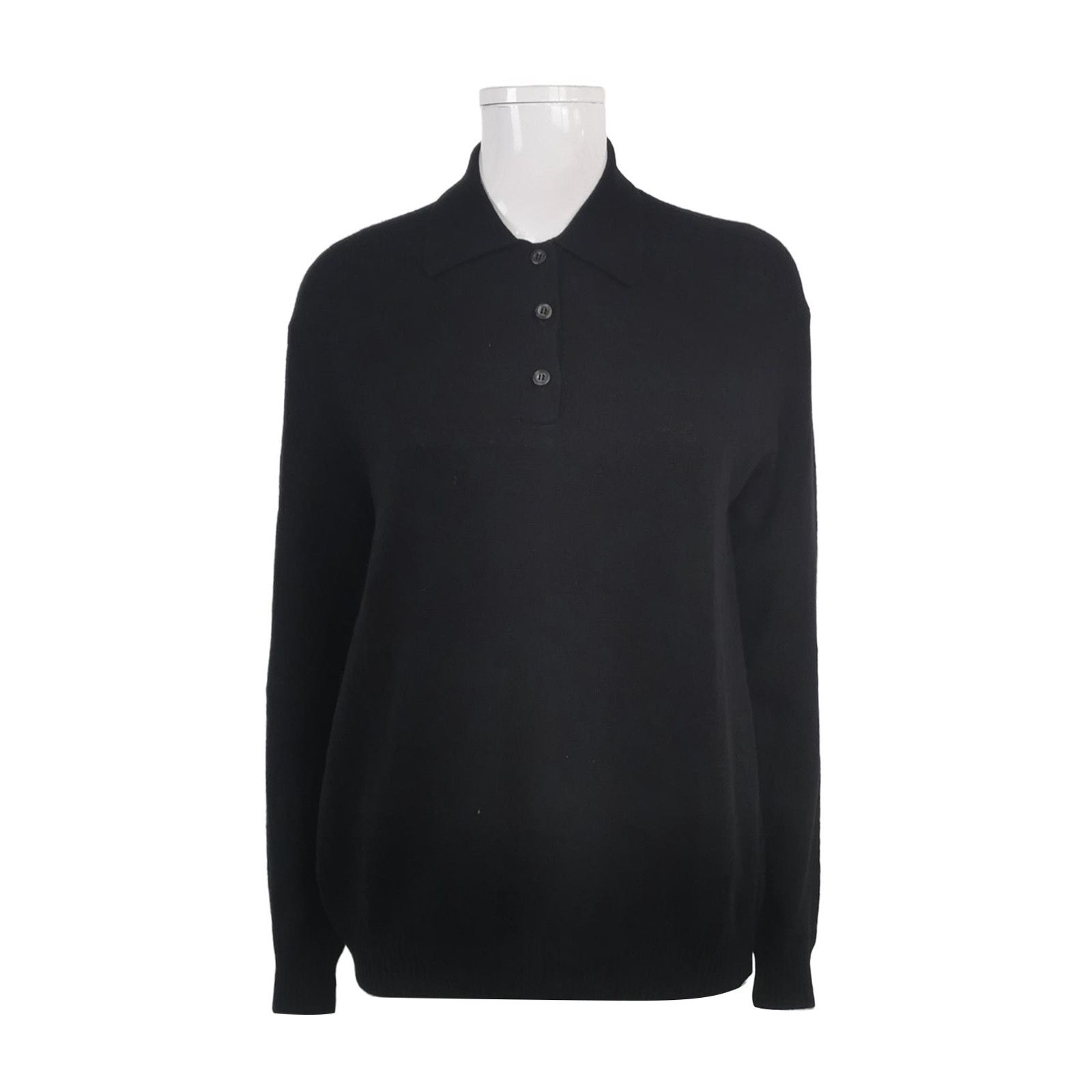 Prada Prada Black Cashmere Polo Shirt Size 40 Size S / US 4 / IT 40 - 1 Thumbnail