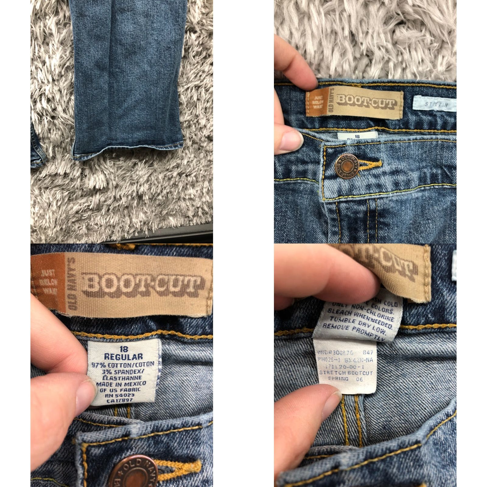 Old Navy Old Navy Jeans Plus Size 18 Womens Rise Dark Wash Blue Denim Bootcut Size 40" / US 18 - 8 Thumbnail
