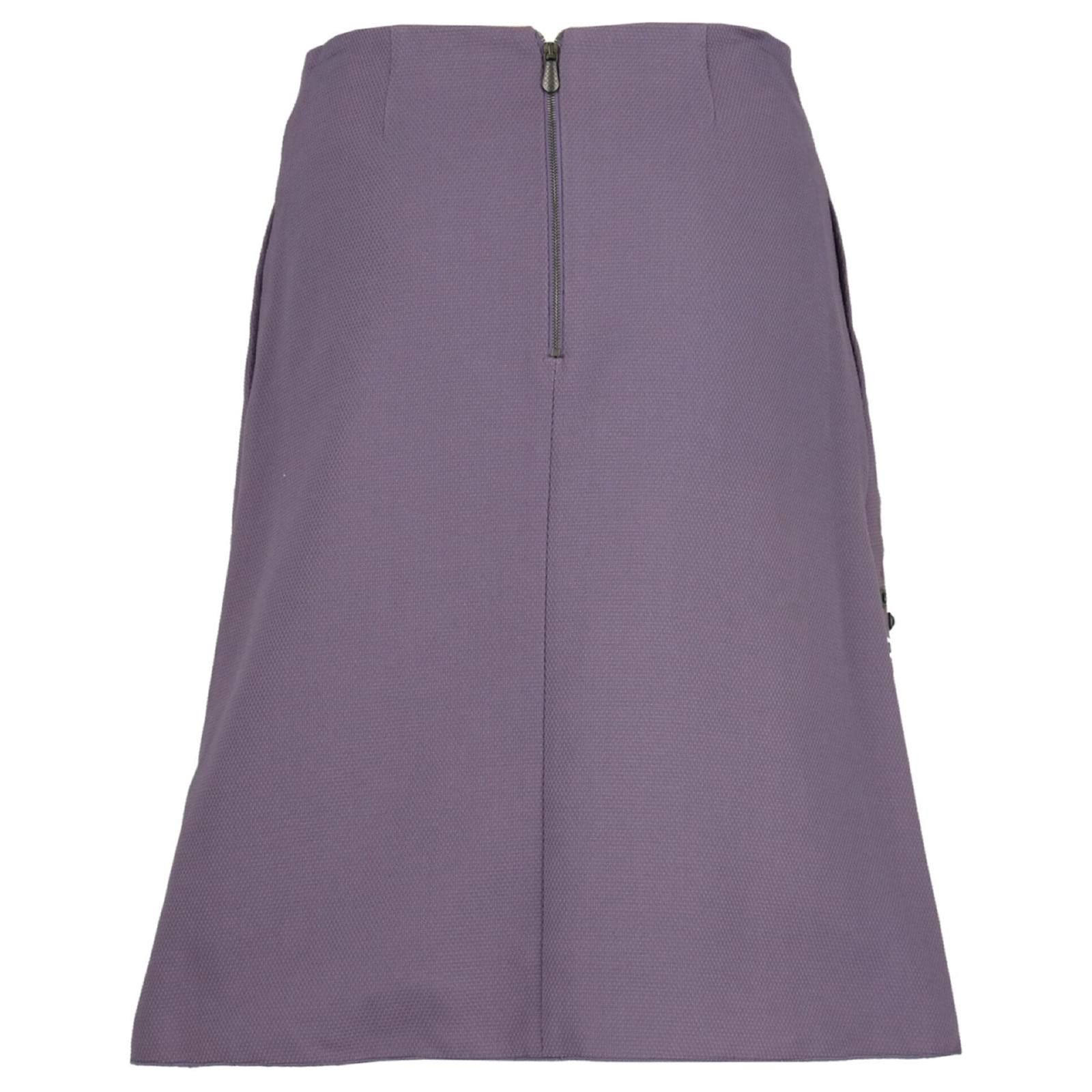 Bottega Veneta o1y0725 Midi Skirt in Purple Size 26" / US 2 / IT 38 - 2 Thumbnail