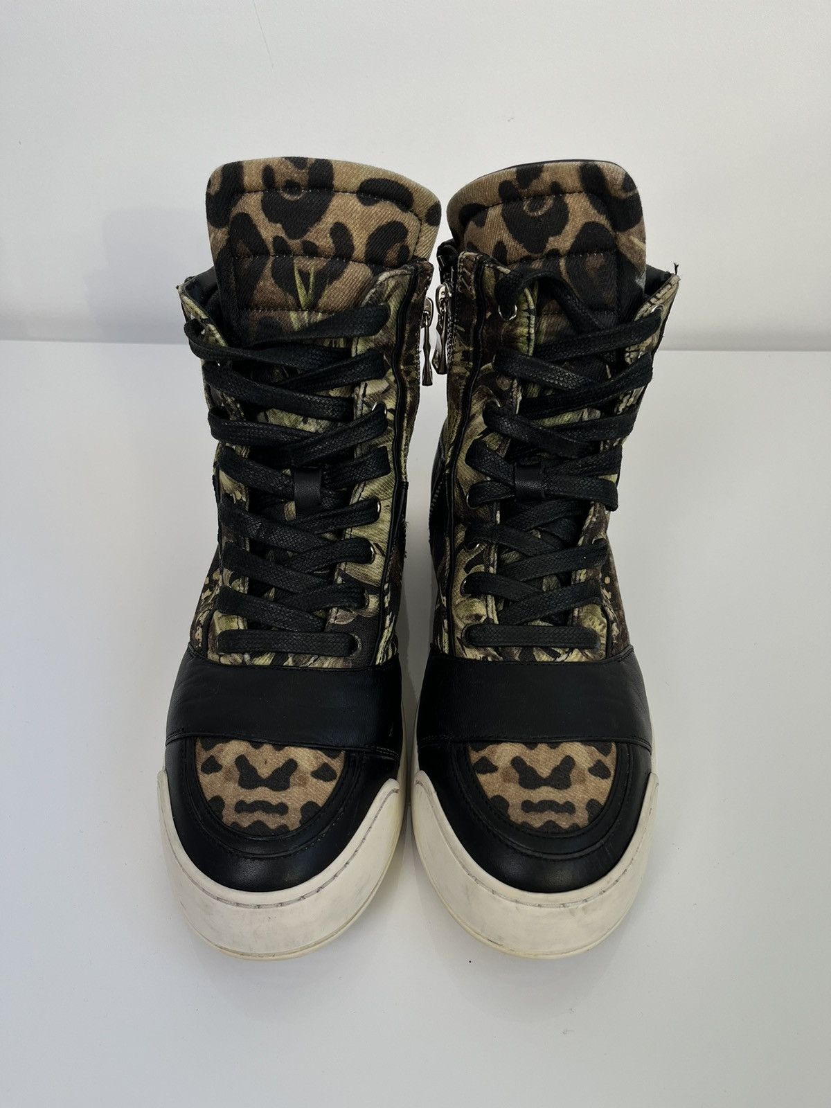 Balmain Balmain Basket Safari Cuir Hi-Top Sneakers Size US 8 / IT 38 - 5 Thumbnail