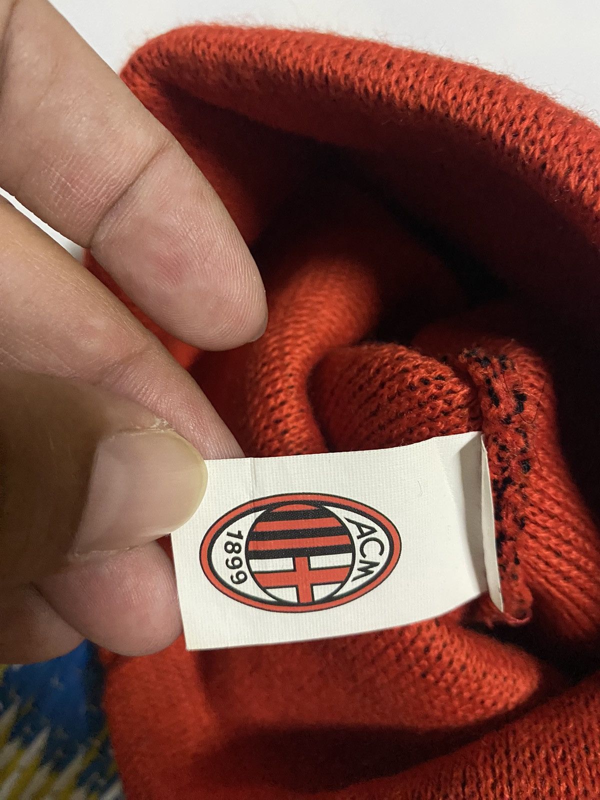 Vintage Ac Milan Club Small Patches Beanie Hat Size ONE SIZE - 4 Thumbnail