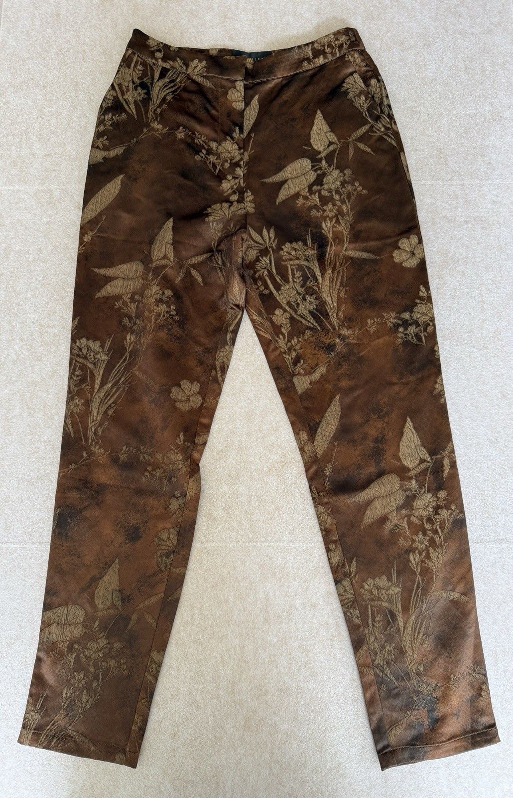 Other nova luxe Brown Floral Pants Women’s Large Size 30" / US 8 / IT 44 - 3 Thumbnail