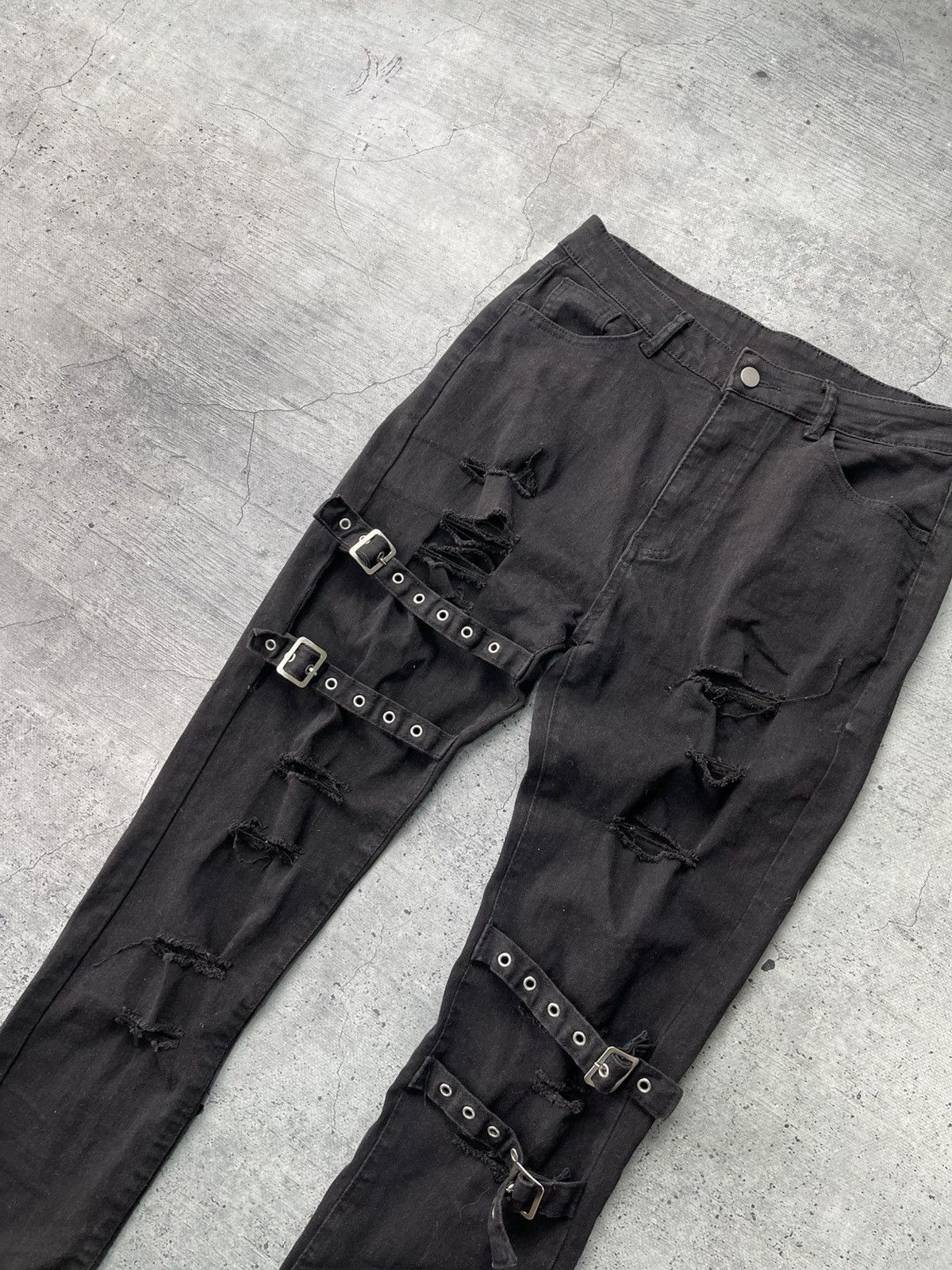Japanese Brand RARE Mercy Bondage Opium Goth Punk Y2K Avant Garde Pants Size US 32 / EU 48 - 2 Thumbnail