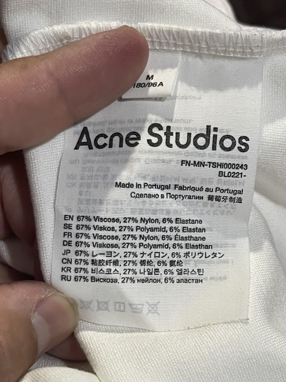 Acne Studios Extorr Logo Rib Tee Size US M / EU 48-50 / 2 - 3 Thumbnail