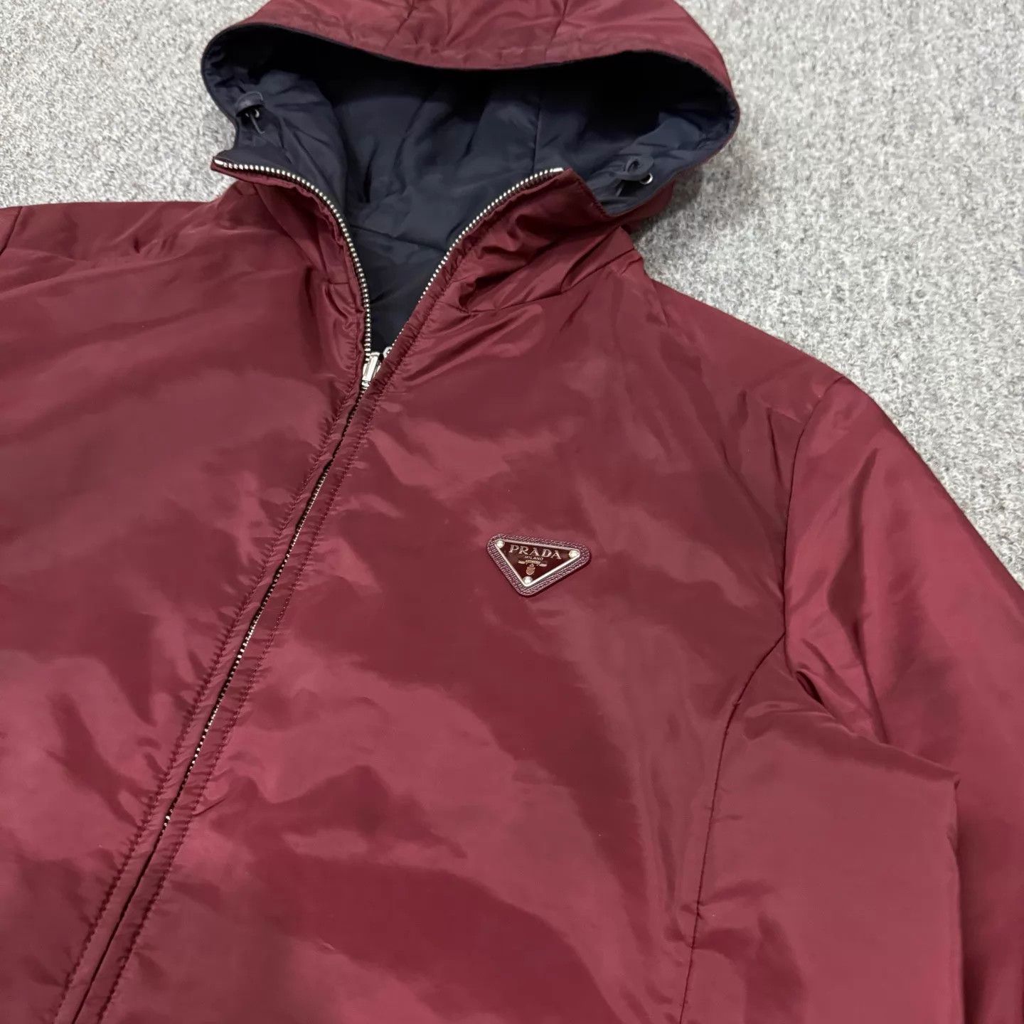 Prada New Prada Red & Blue Reversible Triangle Logo Nylon Jacket Size US M / EU 48-50 / 2 - 3 Thumbnail