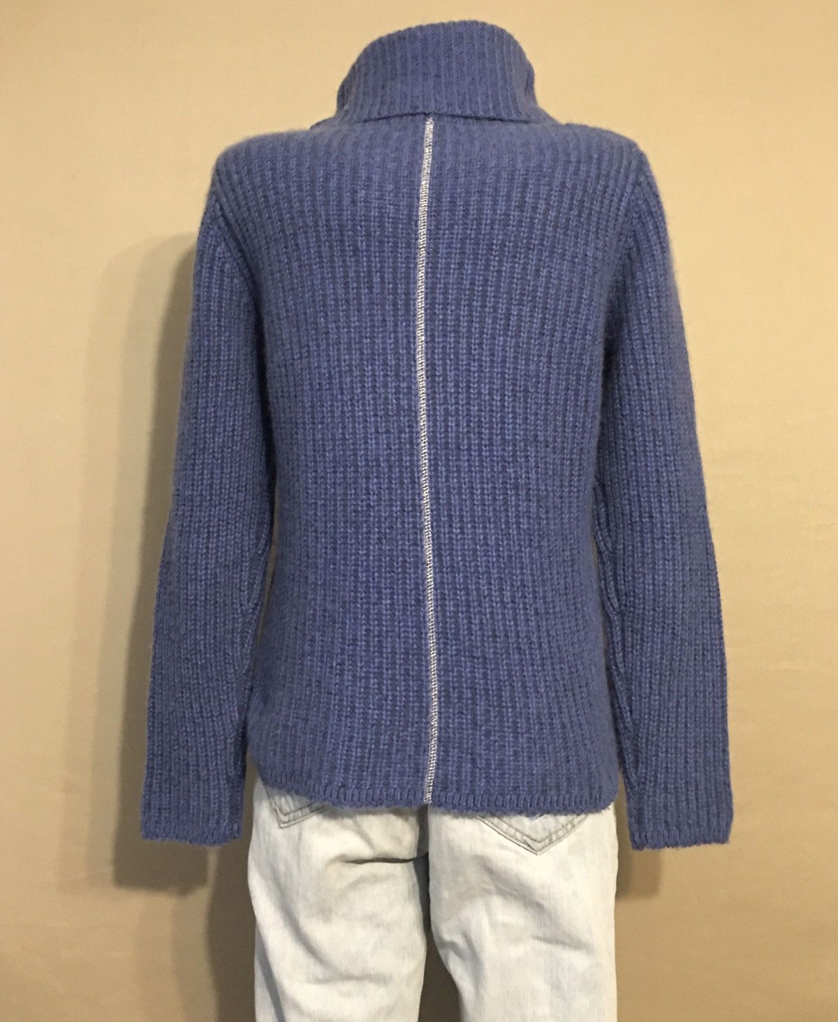 Other Henry Christ Hamburg Blue Cotton Cashmere Knit Sweater Size M / US 6-8 / IT 42-44 - 2 Thumbnail