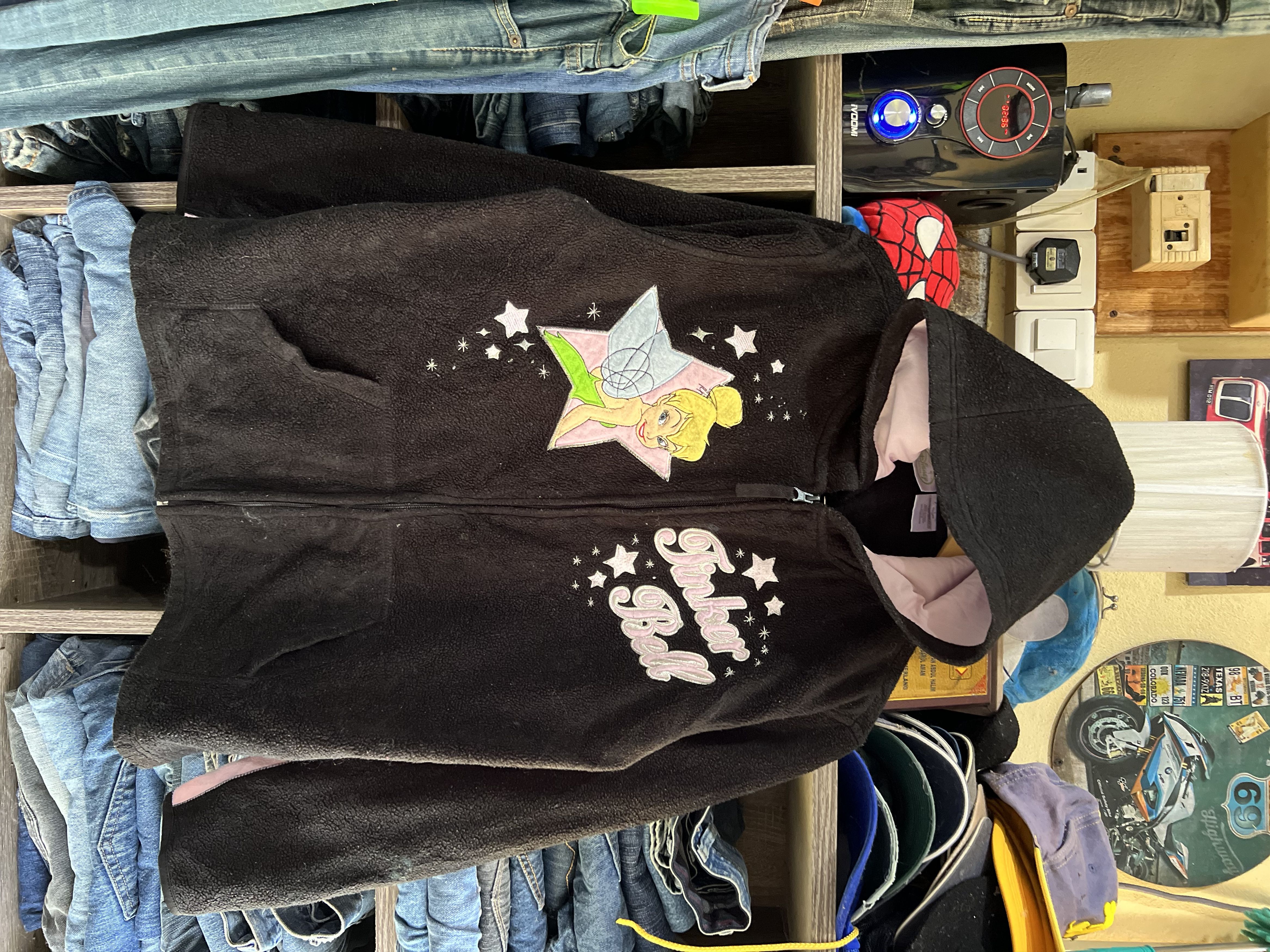 Cartoon Network 🔥Disney Fairies Tinker Bell Fleece Zipper Jacket Size US M / EU 48-50 / 2 - 13 Thumbnail