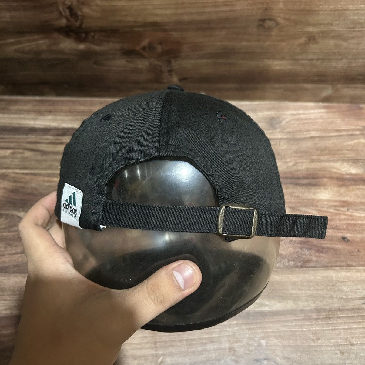 Adidas Six panel hats adidas equipment logo black vintage Size ONE SIZE - 4 Thumbnail