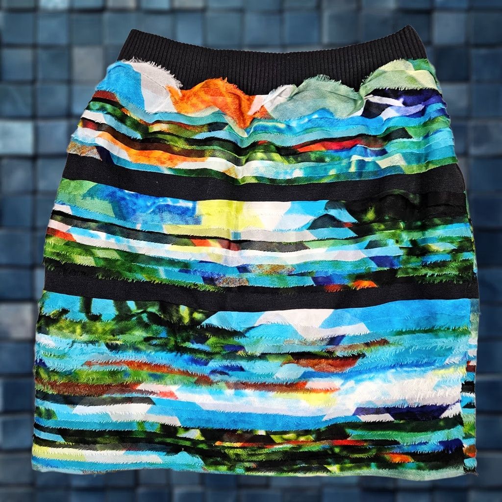 Rag & Bone rag & bone Women's Mini Lining Pull-on Skirt S Multicolor Striped Casual Short Skirt Womens Size 28" / US 6 / IT 42 - 1 Thumbnail