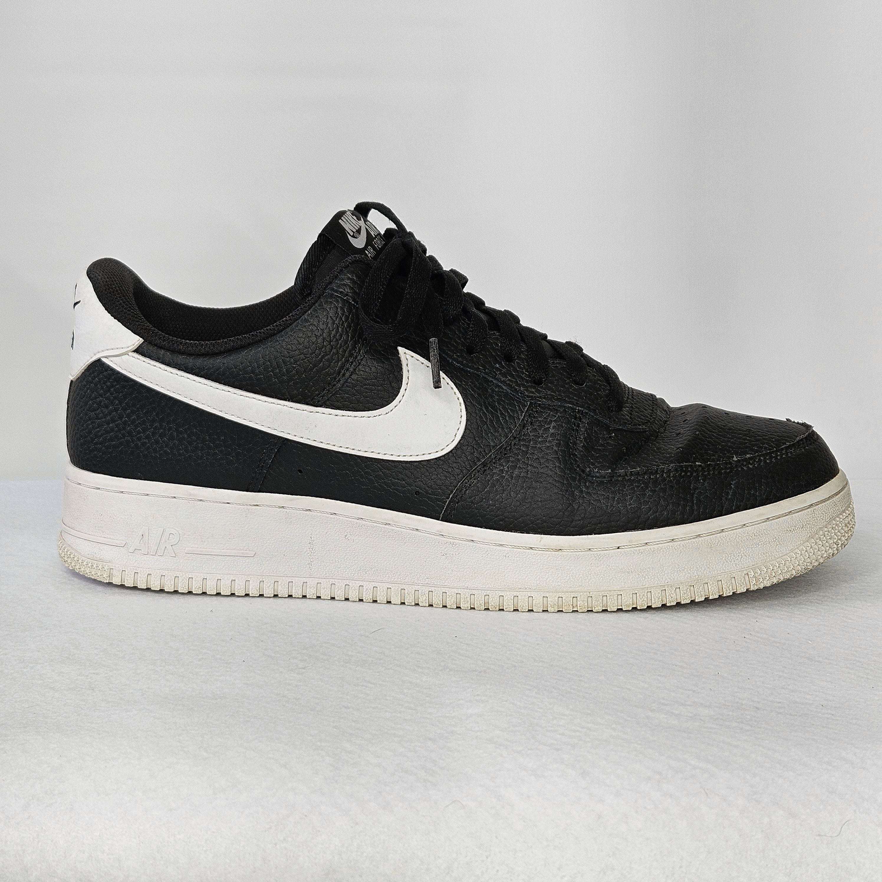 Nike Nike Men's 13 Sneakers Air Force 1 '07 Black White Pebbled Size US 13 / EU 46 - 5 Thumbnail