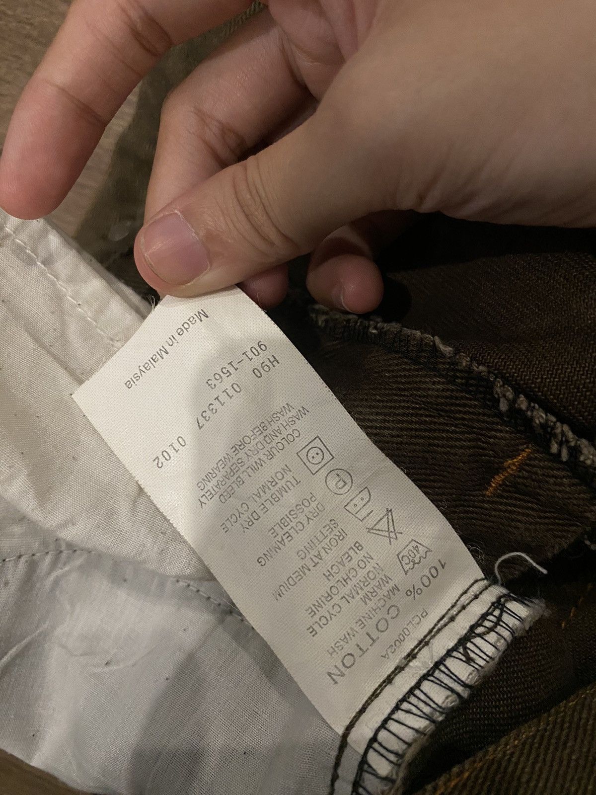 Levi's 90s Levis Chocolate Patchwork Jeans Size US 33 - 10 Thumbnail