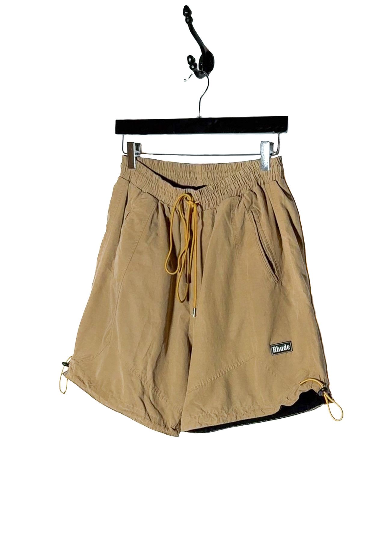 Rhude Rhude Fighter Flight Beige Cotton Blend Drawstring Shorts Size US 36 / EU 52 - 2 Thumbnail