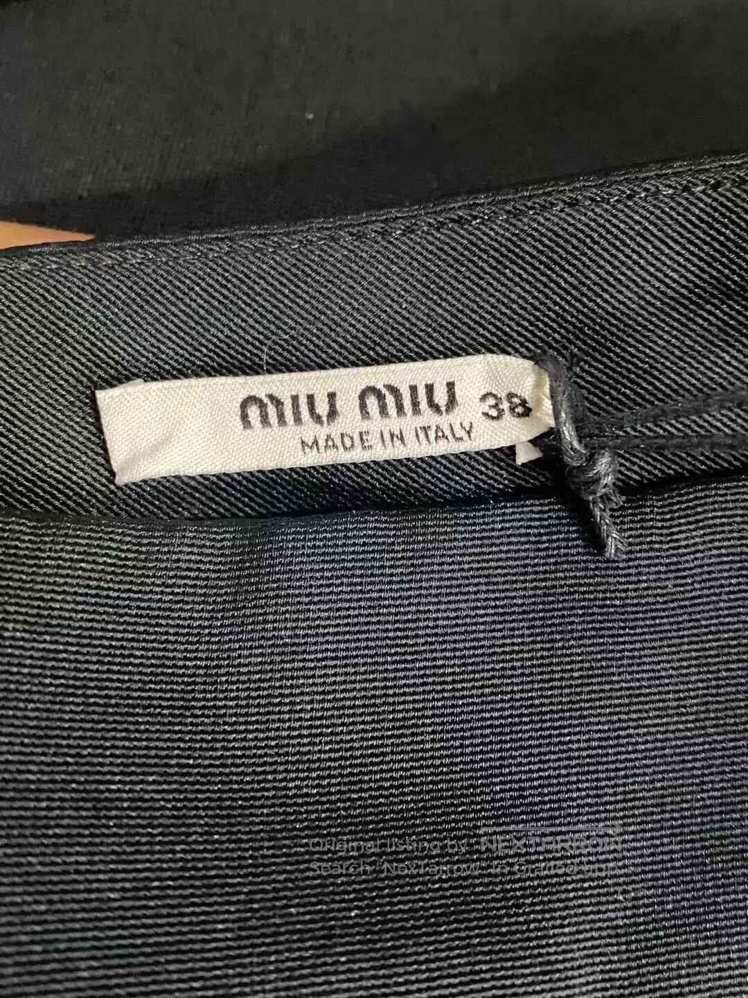 Miu Miu miumiu black bow short skirt. Size 37" - 6 Thumbnail