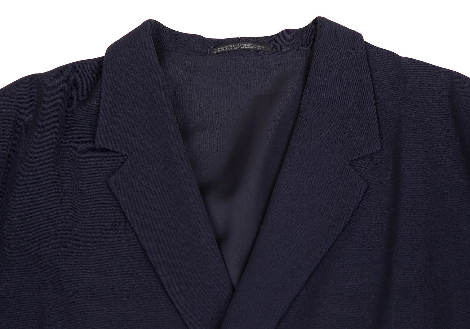 Yohji Yamamoto Yohji Yamamoto Wool Cotton Gabardine Jacket Navy M Size US M / EU 48-50 / 2 - 2 Thumbnail