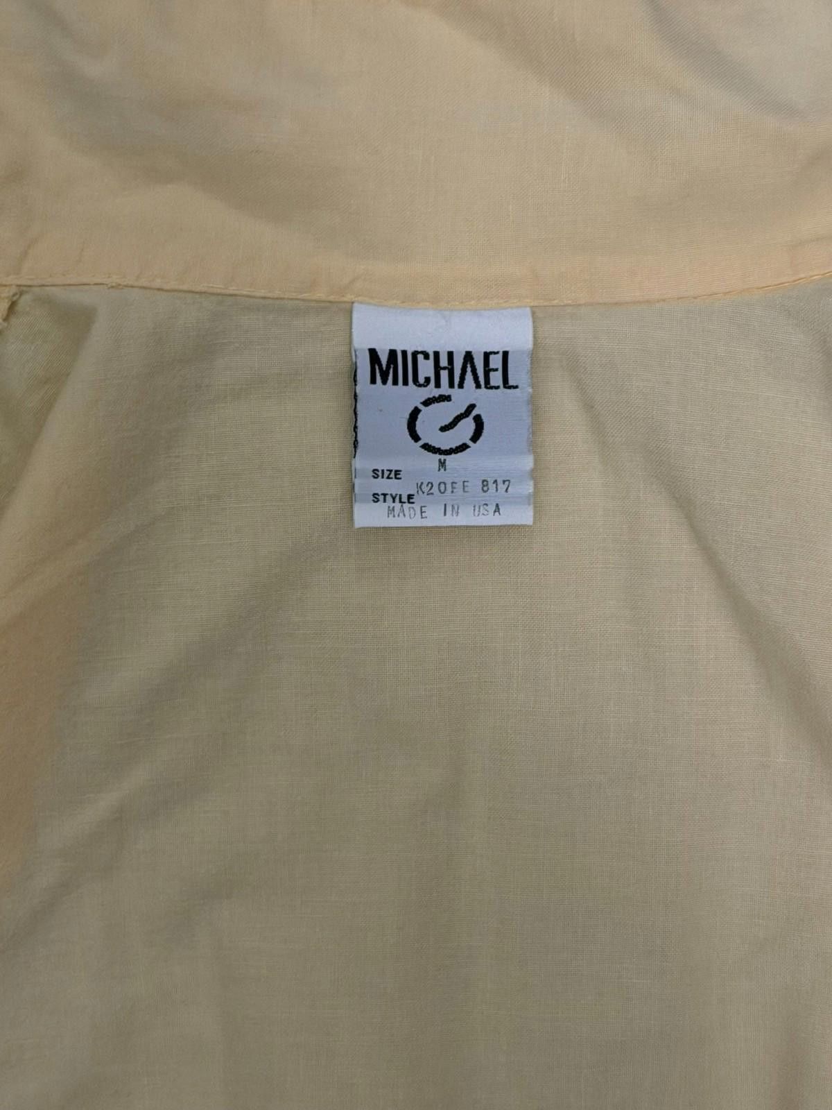 Other MICHAEL Vintage Collared Eyelet Top in Yellow (MEDIUM) Size M / US 6-8 / IT 42-44 - 8 Thumbnail