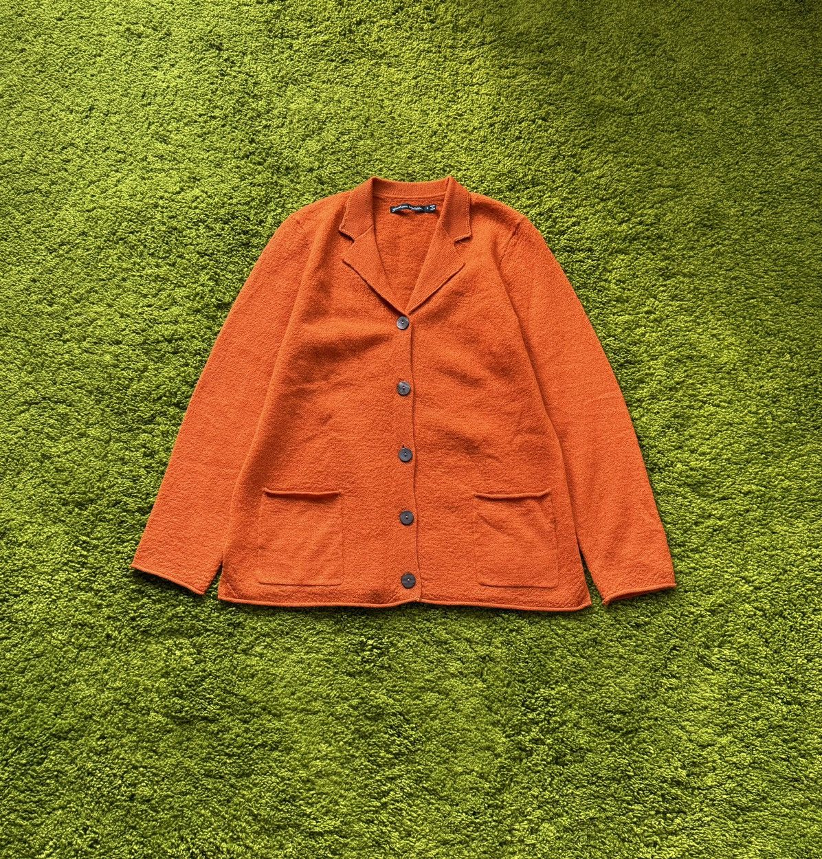 Designer Gudrun Sjoden avant Garde 100% wool cardigan sweater Size S / US 4 / IT 40 - 1 Thumbnail