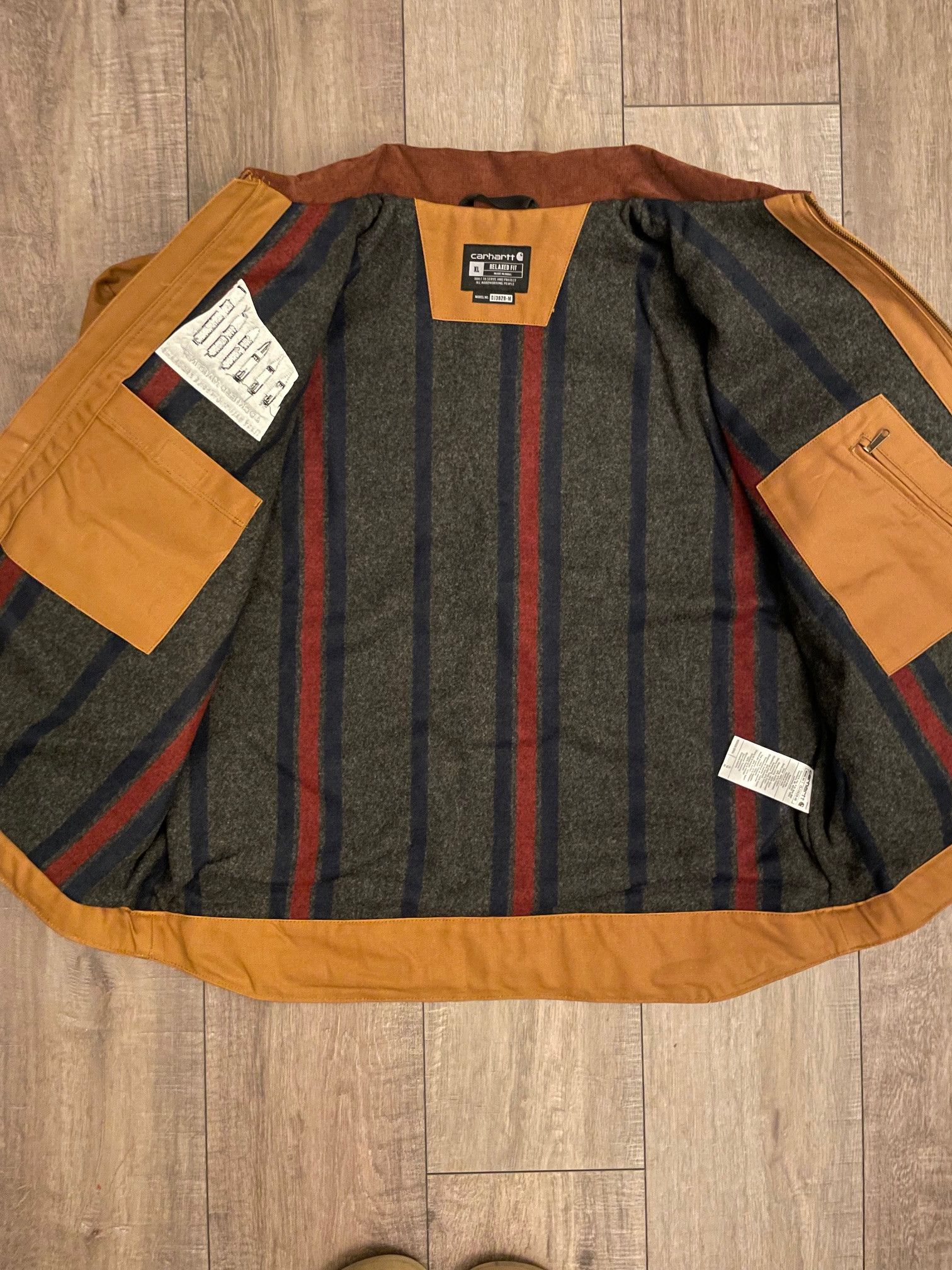 Carhartt Lockheed Martin Duck Detroit Jacket Brown Size XXL