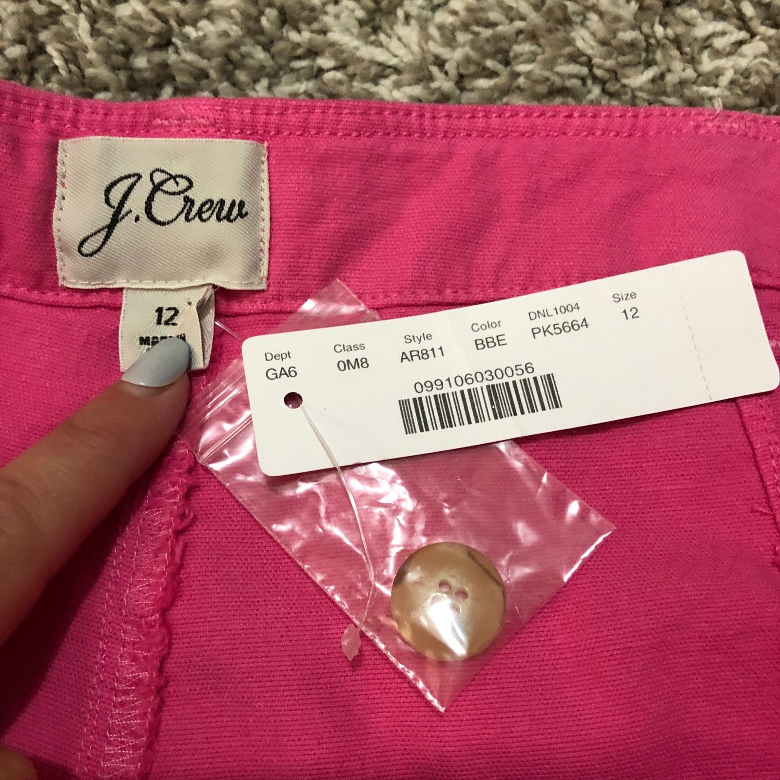 J.Crew Re-Imagined Pink High-Rise Garment-Dyed Stretch Cargo Short Size 34" / US 12 / IT 48 - 3 Thumbnail