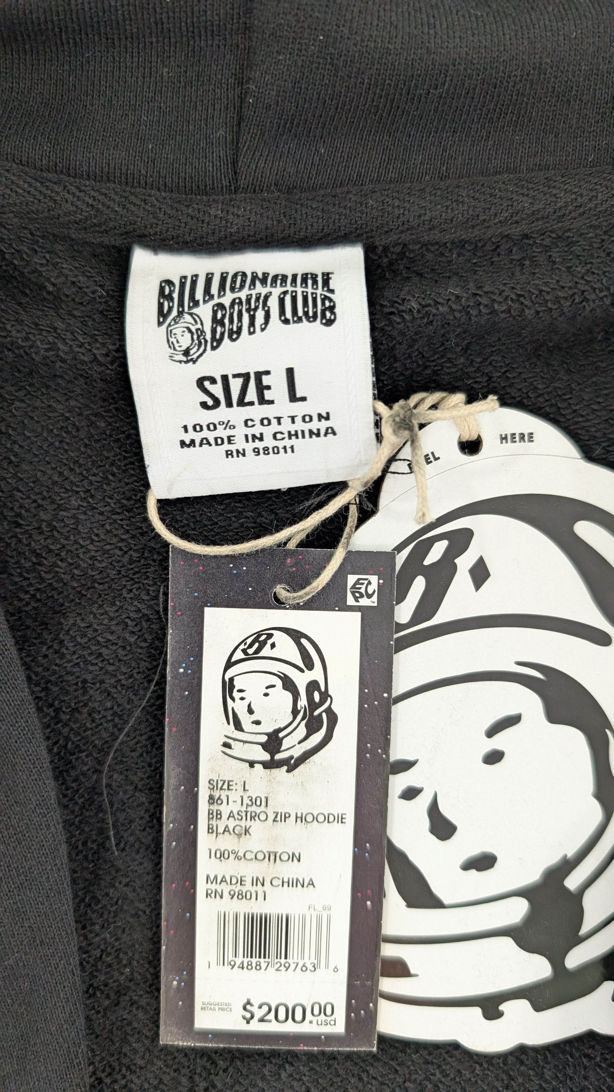 Billionaire Boys Club Billionaire Boys Club Hoodie New L Black BB Astro Size US L / EU 52-54 / 3 - 5 Thumbnail