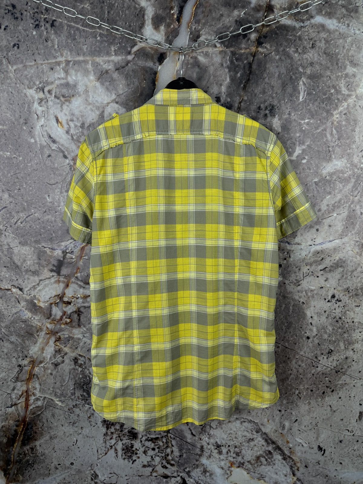 Diesel Diesel Yellow Gray Plaid Short Sleeve Shirt Button Up Casual Size US M / EU 48-50 / 2 - 11 Thumbnail