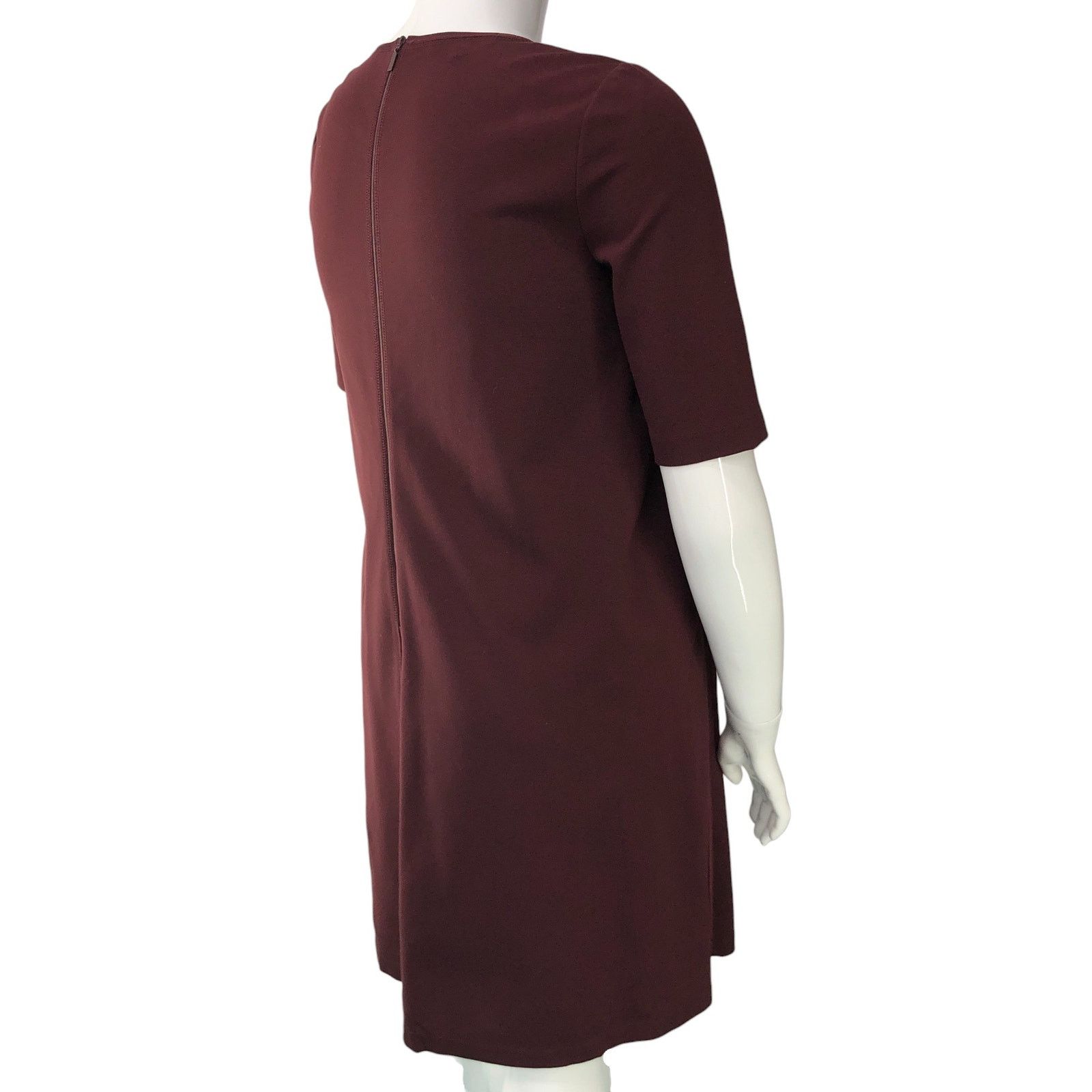 Lafayette 148 Lafayette 148 Size M Dress Shift Burgundy Back Zip Ponte Size M / US 6-8 / IT 42-44 - 9 Thumbnail