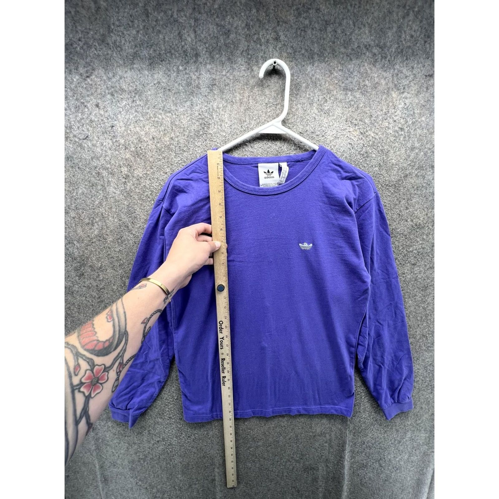 Adidas Adidas Shirt Mens Small Purple Long Sleeve Trefoil Logo Tee Cotton Casual Soft Size US S / EU 44-46 / 1 - 4 Thumbnail