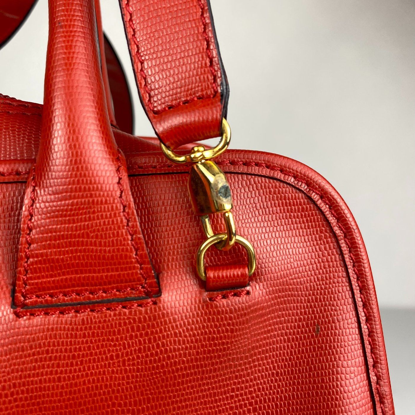 Celine Celine Red Leather 2-way Handbag Size ONE SIZE - 13 Thumbnail