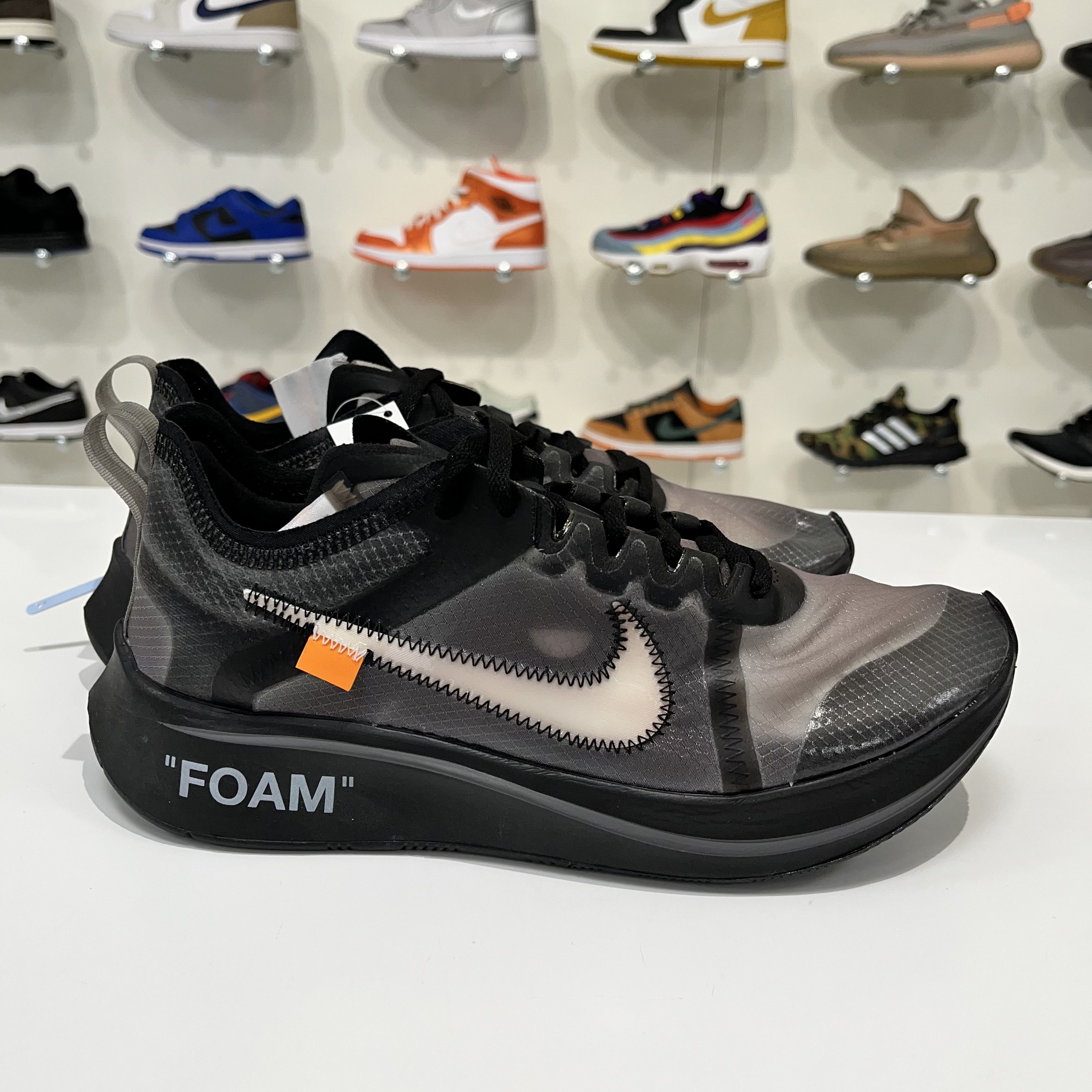 Nike × Off-White Nike Zoom Fly x Off-White Black/Silver Size US 8 / EU 41 - 7 Thumbnail