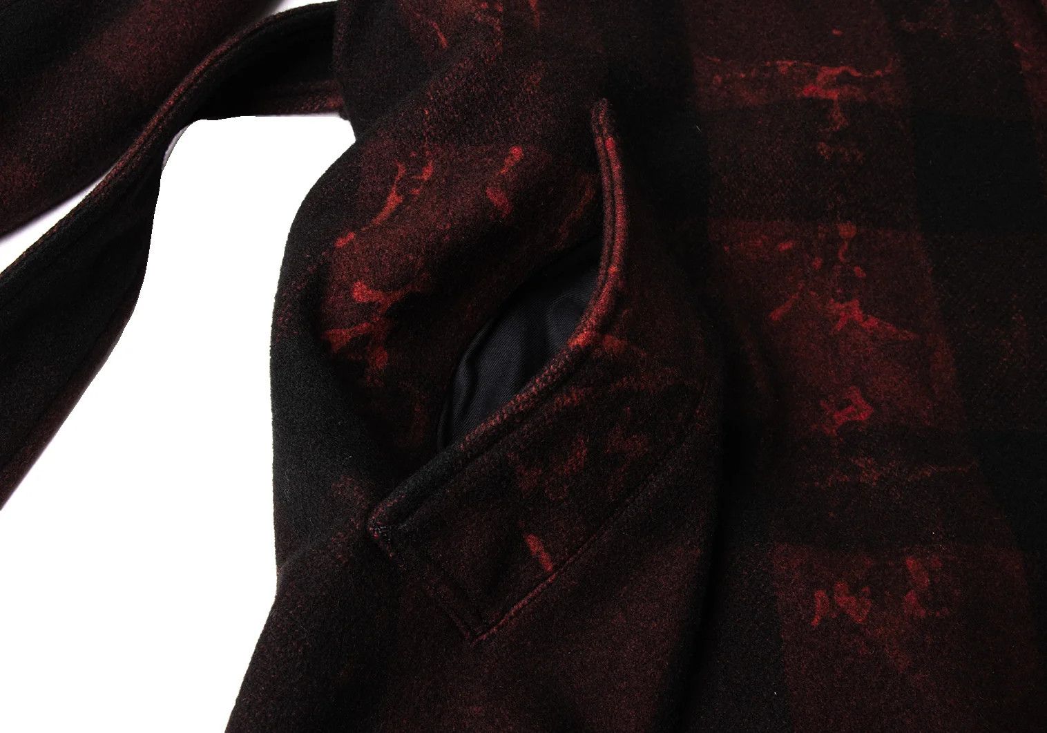 Yohji Yamamoto Yohji Yamamoto Stand Collar Coat Black Red Size US S / EU 44-46 / 1 - 11 Thumbnail