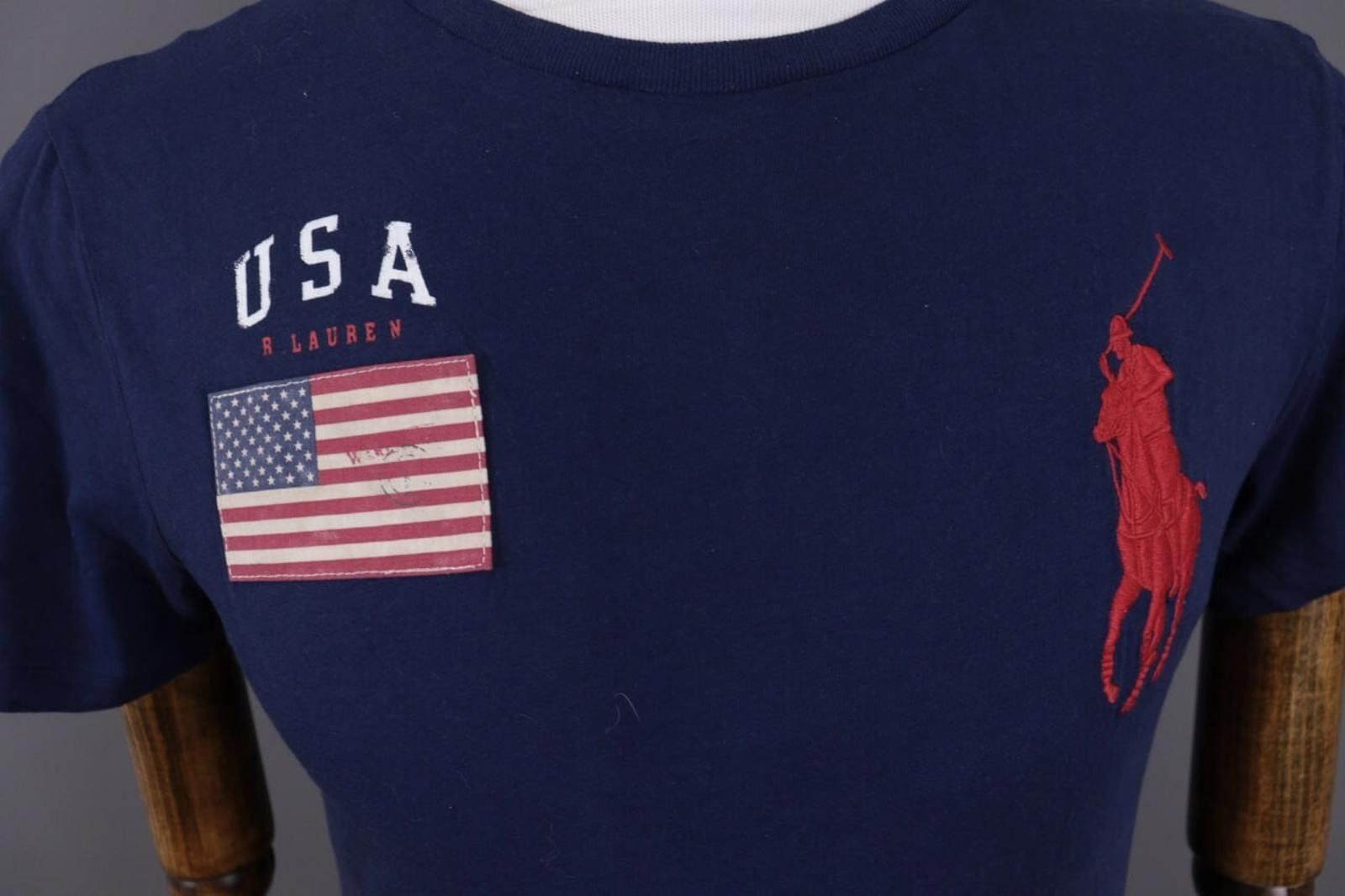 Polo Ralph Lauren Polo Ralph Lauren Blue Big Pony USA Flag #3 T-Shirt Size S Size US S / EU 44-46 / 1 - 4 Thumbnail