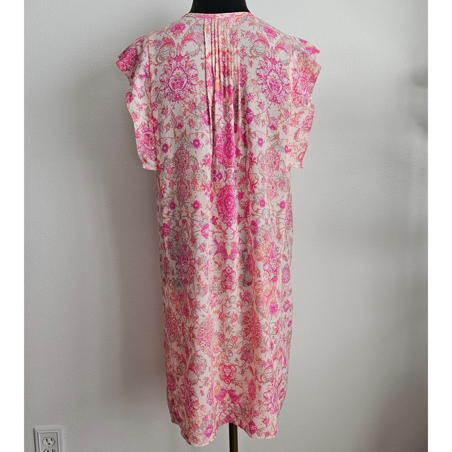 Rebecca Taylor Rebecca Taylor Casual Pink Silk Tunic Shift Summer Dress 0 Size XS / US 0-2 / IT 36-38 - 4 Thumbnail