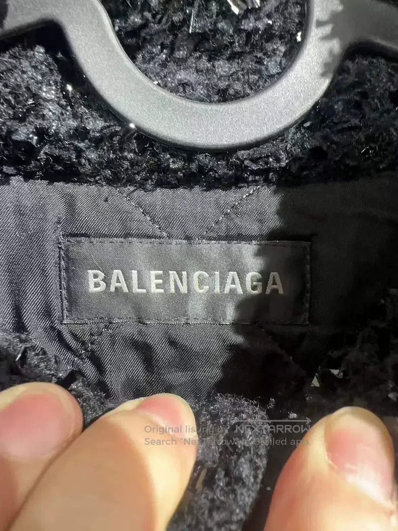 Balenciaga Balenciaga Sequined Cotton Jacket Shirt Size XXS / US 00 / IT 34 - 3 Thumbnail