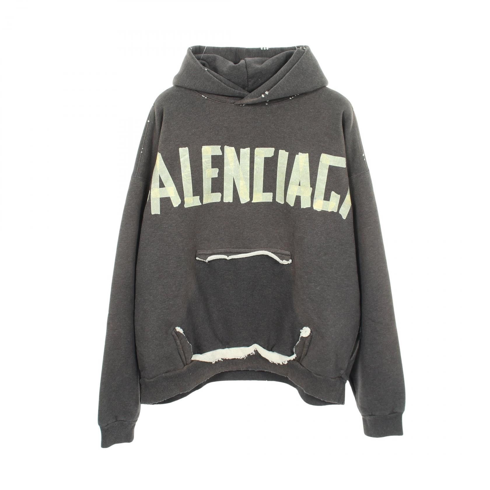 Balenciaga Balenciaga Balenciaga TAPE TYPE RIPPED POCKET HOODIE Cotton Hoodie Textile Sweatshirts & Hoodies 744190 DUTY FREE for USA Size ONE SIZE - 1 Thumbnail