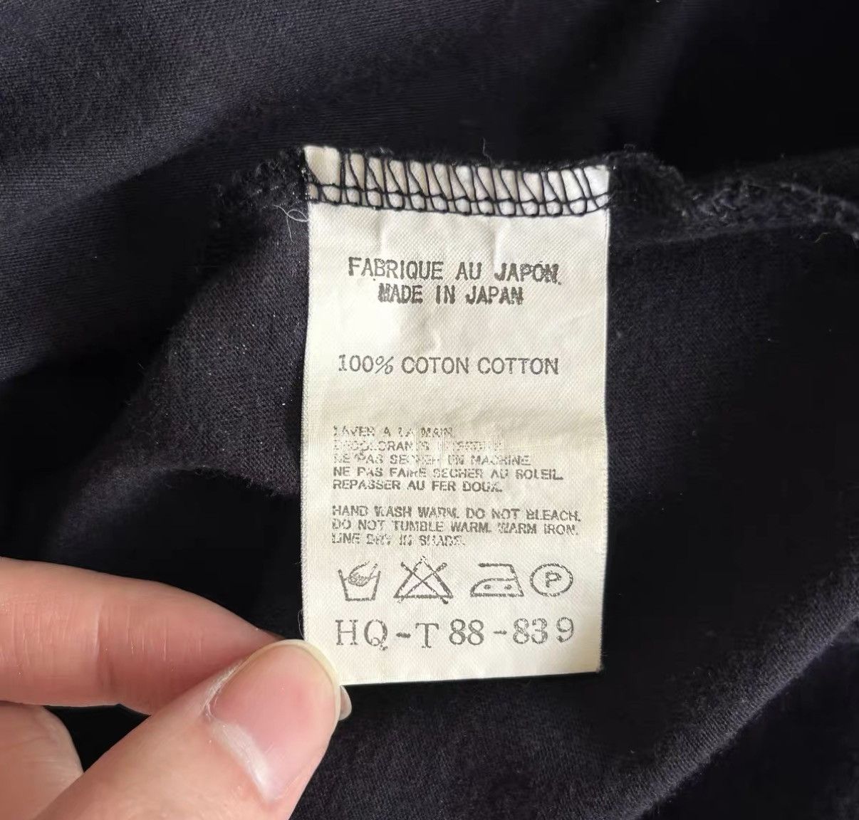 Yohji Yamamoto Yohji Yamamoto 03SS Number Patch Long Sleeve T-shirt K4 Size US L / EU 52-54 / 3 - 6 Thumbnail