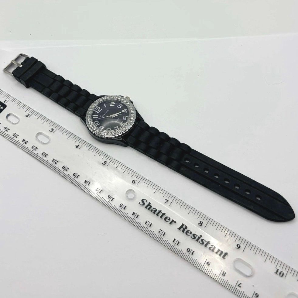 Geneva Silver & Black Men's Geneva Watch Size ONE SIZE - 4 Thumbnail