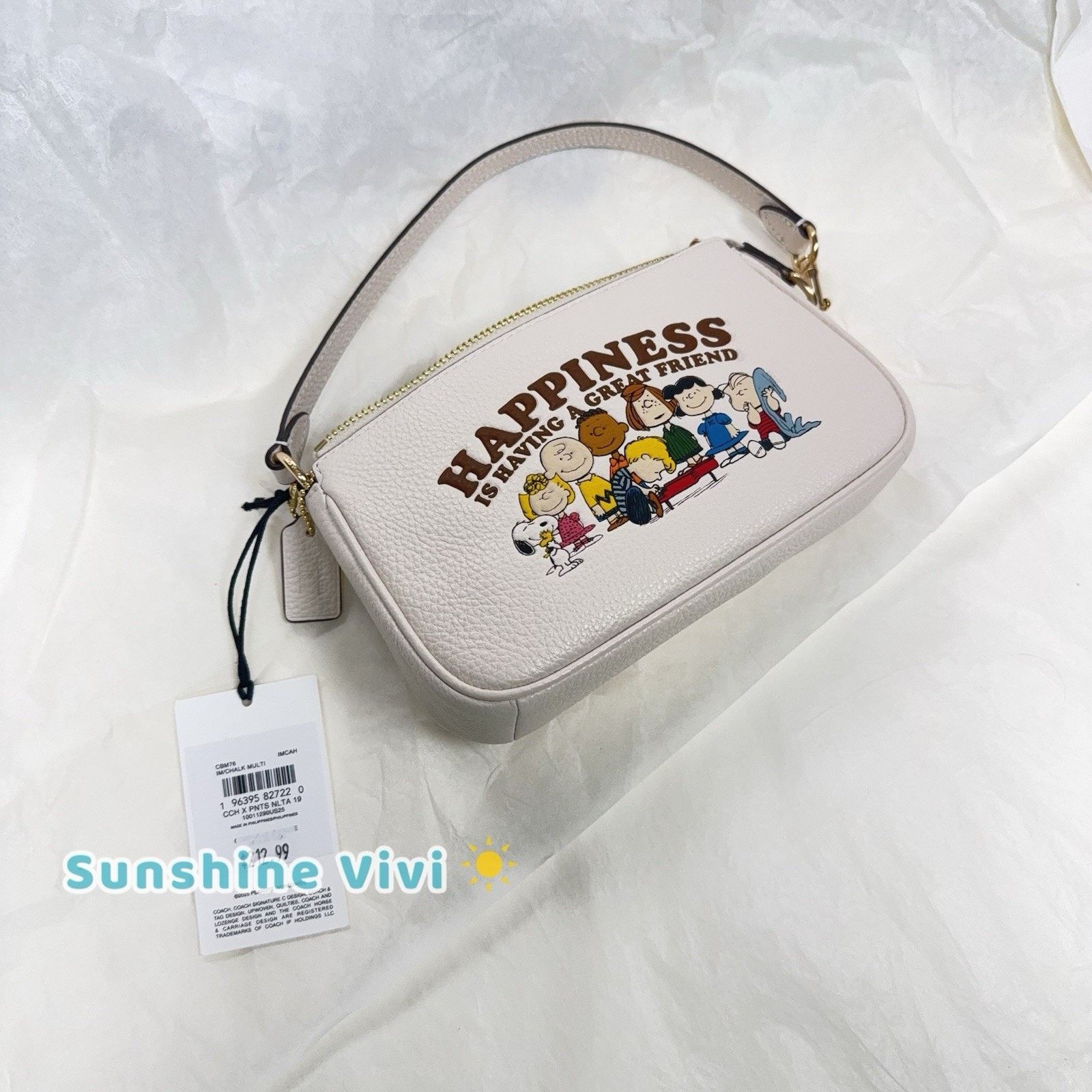 Coach NWT Limited Coach X Peanuts Nolita 19 CBM76 Gold/Chalk Size ONE SIZE - 9 Thumbnail