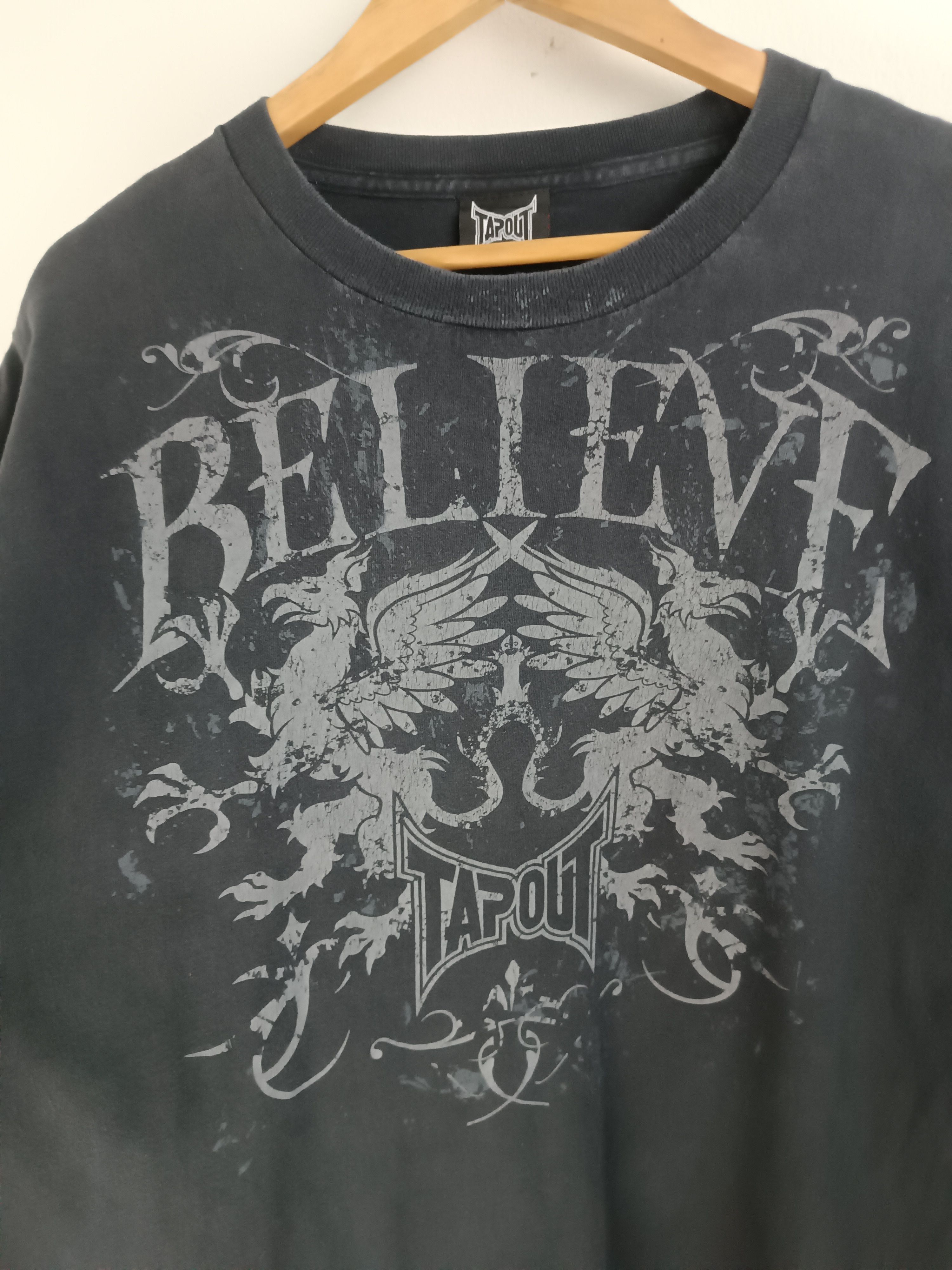 Tapout VINTAGE Y2K FADED TAPOUT TEE AFFLICTION IFSIXWASNINE UFC Size US XL / EU 56 / 4 - 8 Thumbnail
