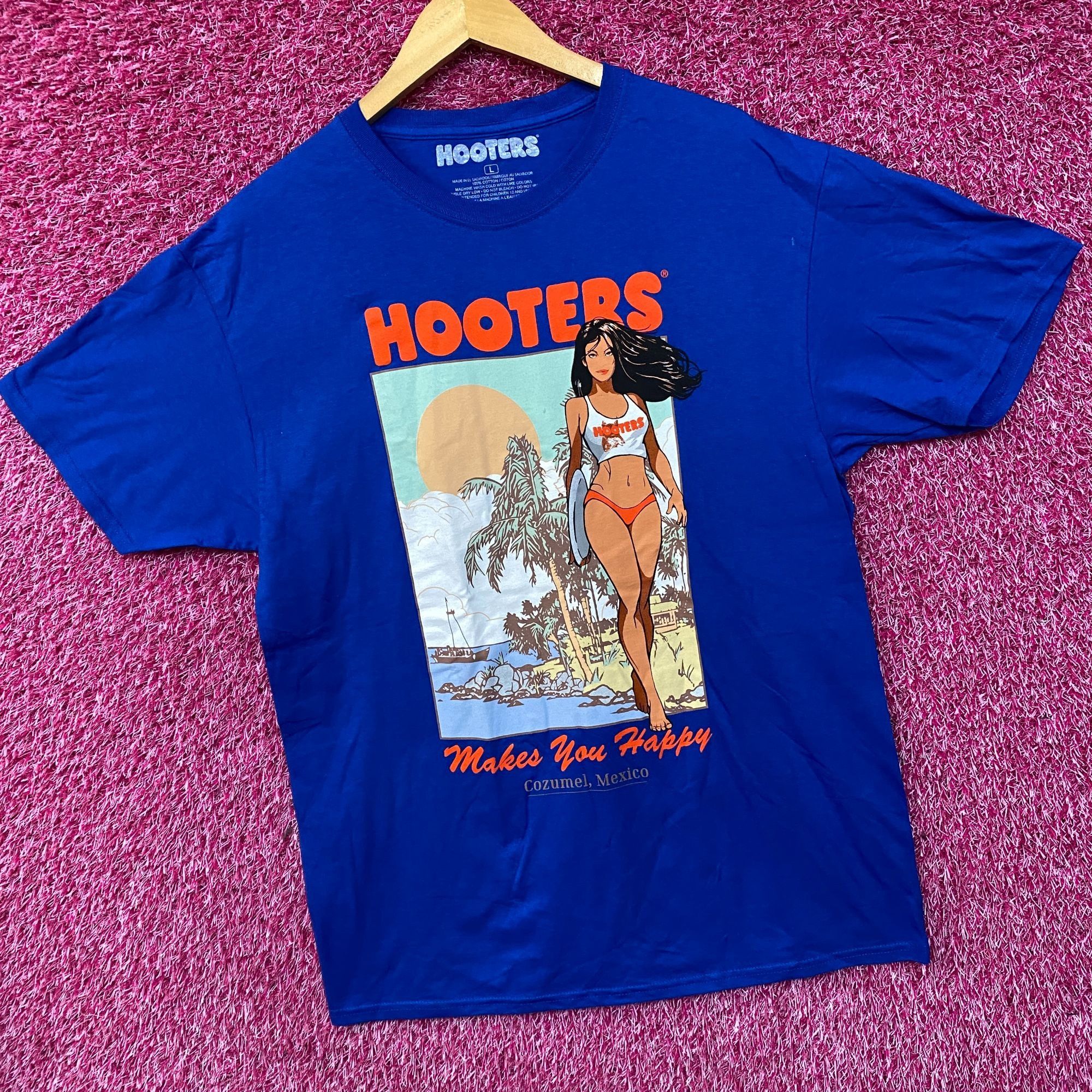 Other Hooters Makes You Happy Cozumel Mexico Beach Babe Sports Bar Size US L / EU 52-54 / 3 - 3 Thumbnail