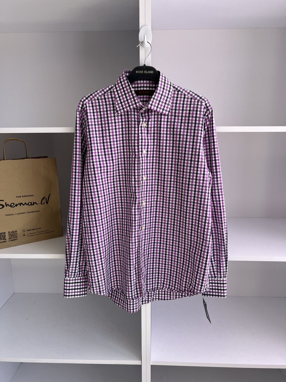 Etro × Vintage Vintage Etro Striped Luxury Button up shirt Size US L / EU 52-54 / 3 - 1 Thumbnail