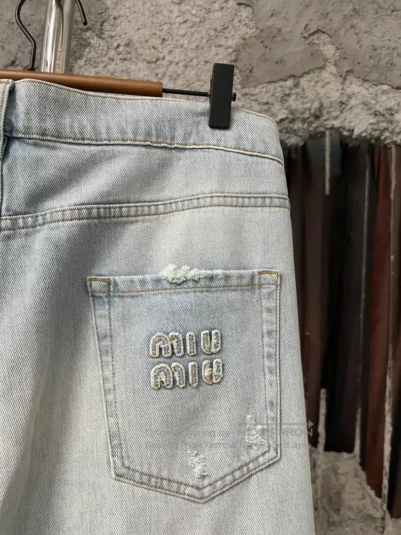 Miu Miu Miu Miu 29 Pocket patch logo jeans Size 29" - 3 Thumbnail