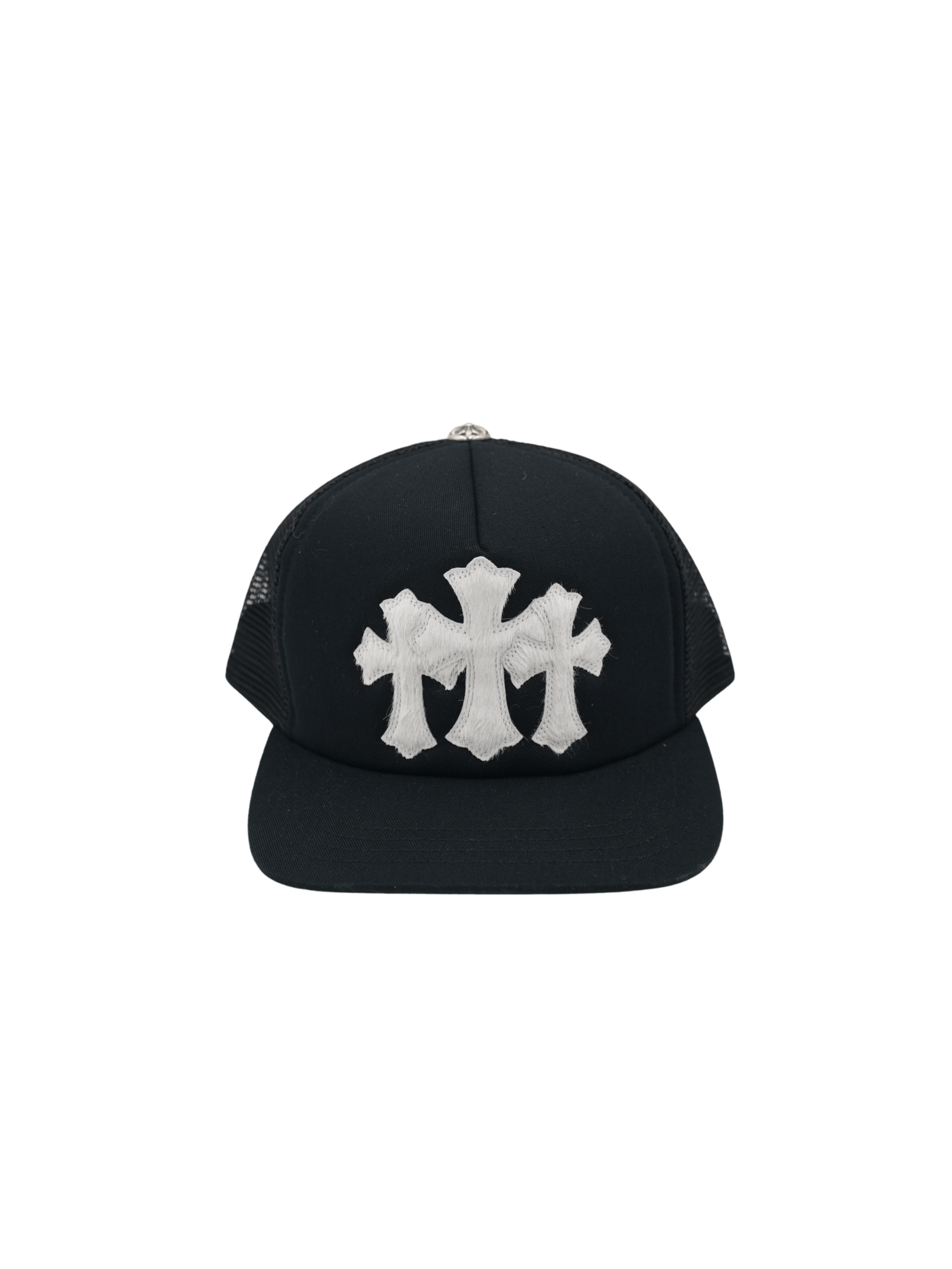 Chrome Hearts Chrome Hearts Pony Hair Cemetery Cross Patch Trucker Hat Size ONE SIZE - 2 Thumbnail