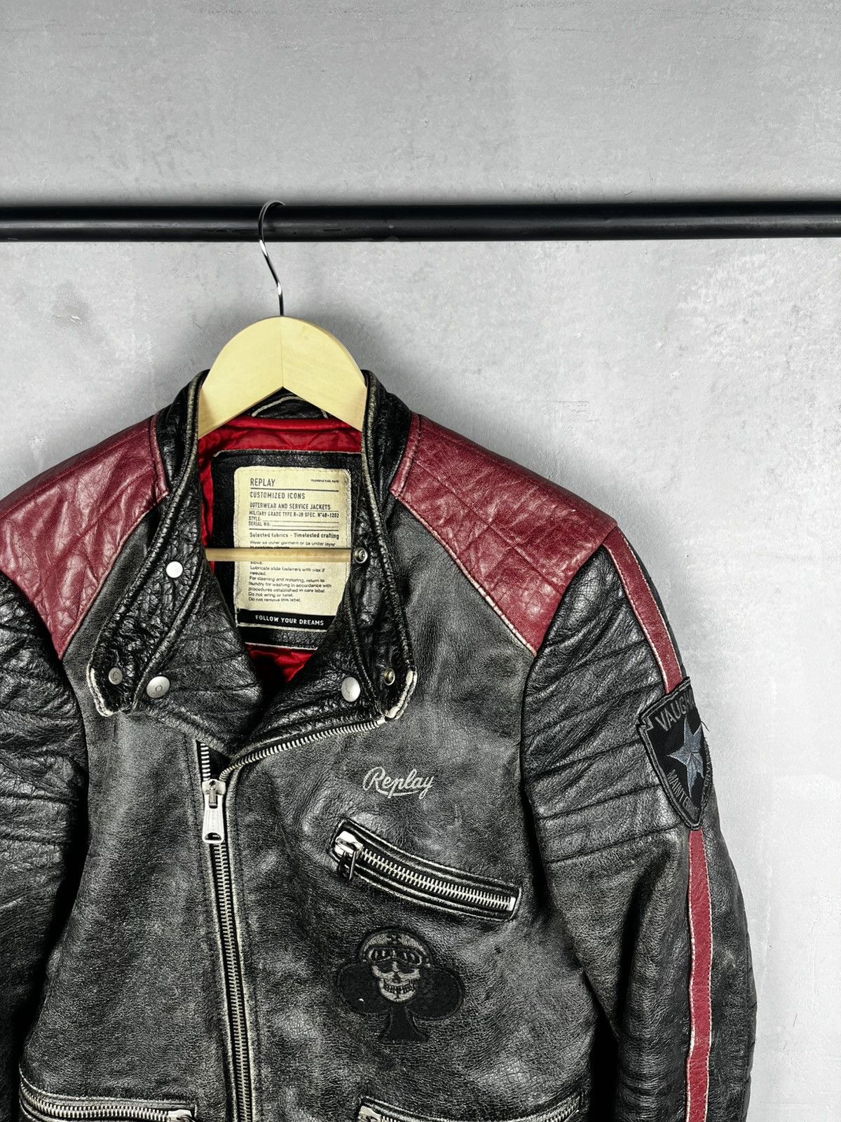 Replay Replay racing leather jacket size L y2k Size US L / EU 52-54 / 3 - 2 Thumbnail